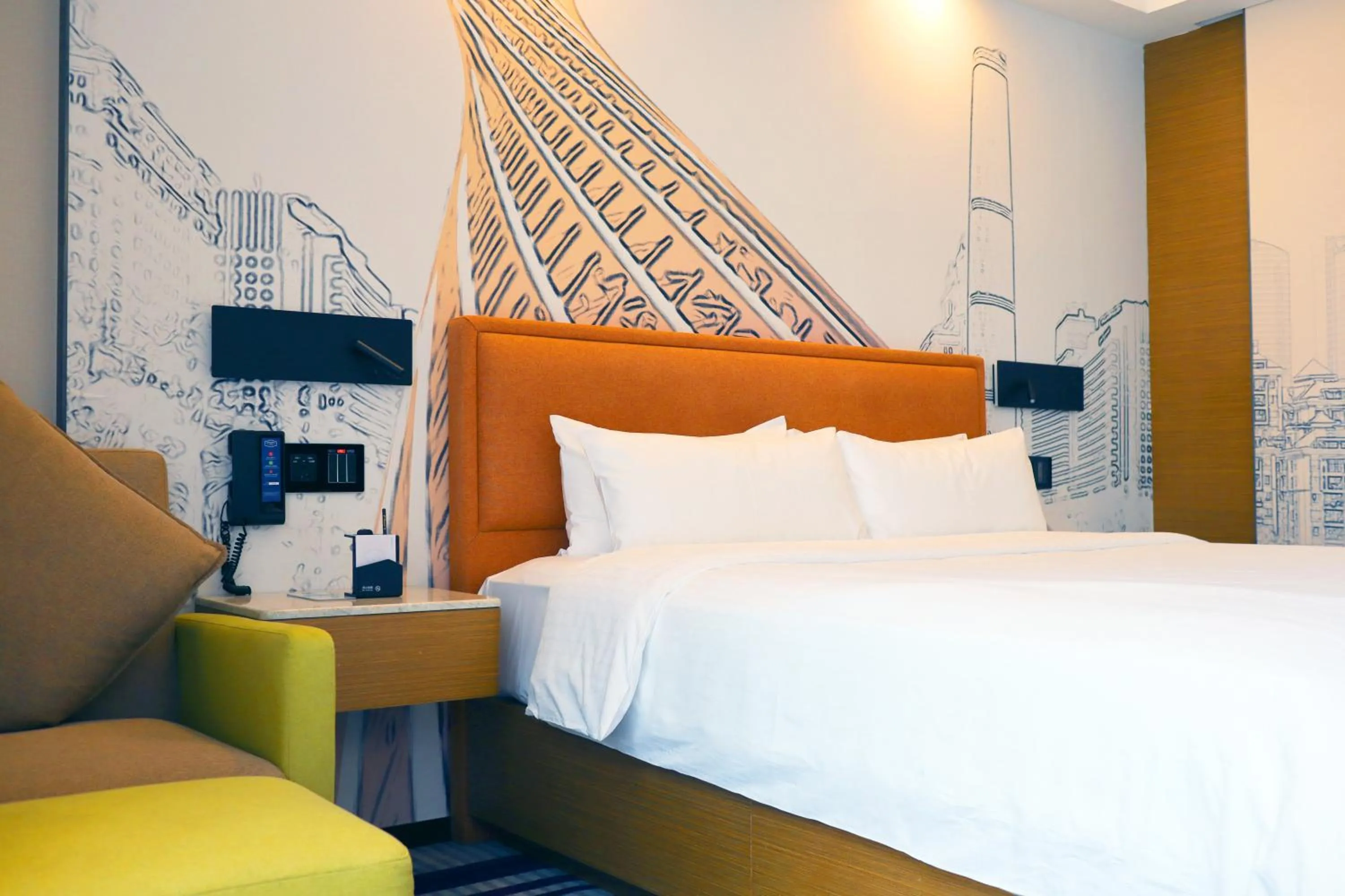 Bed in Hampton by Hilton Guangzhou Zhujiang New Town - Free Shuttle Bus to Canton Fair