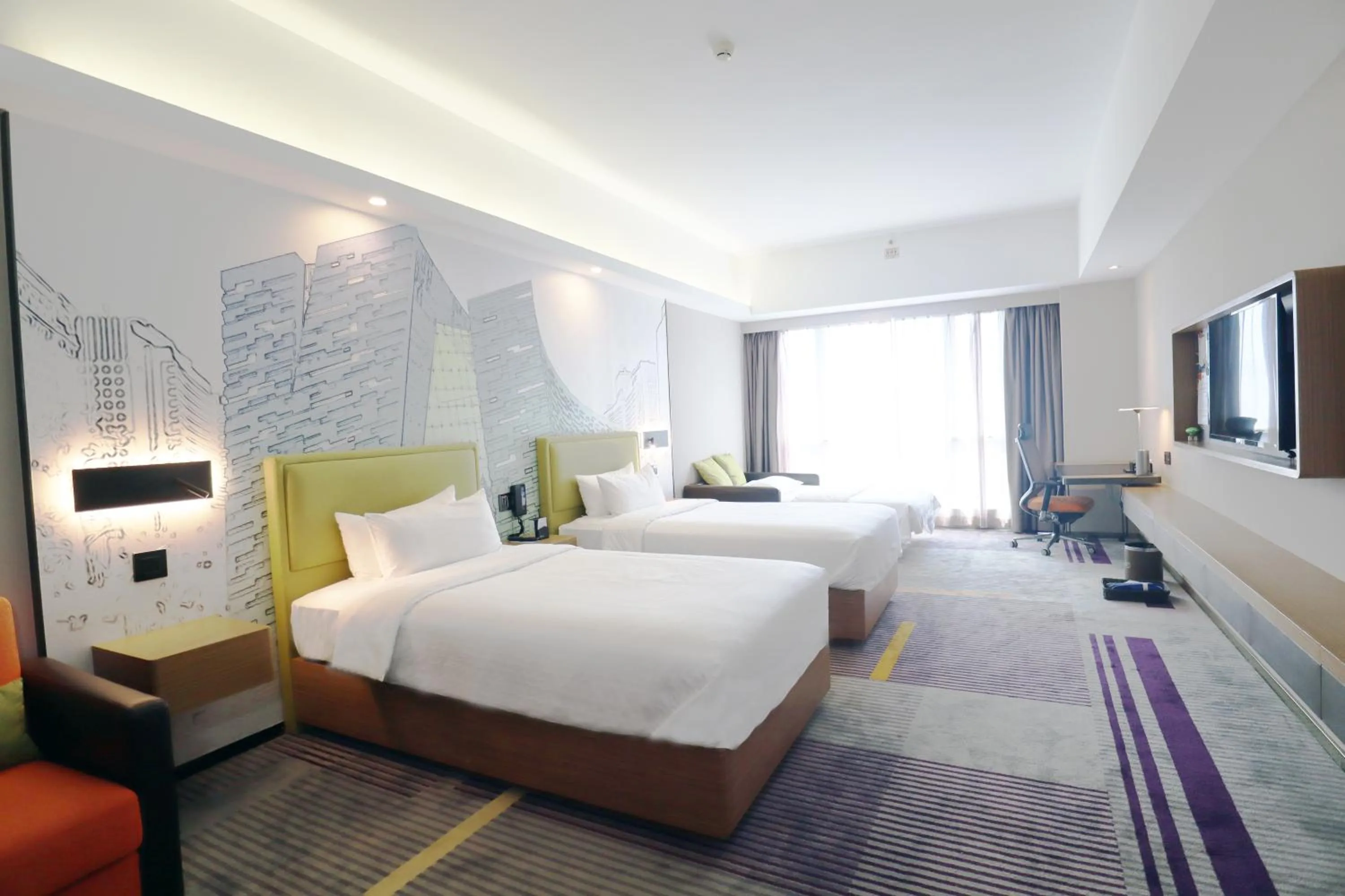 Bed in Hampton by Hilton Guangzhou Zhujiang New Town - Free Shuttle Bus to Canton Fair