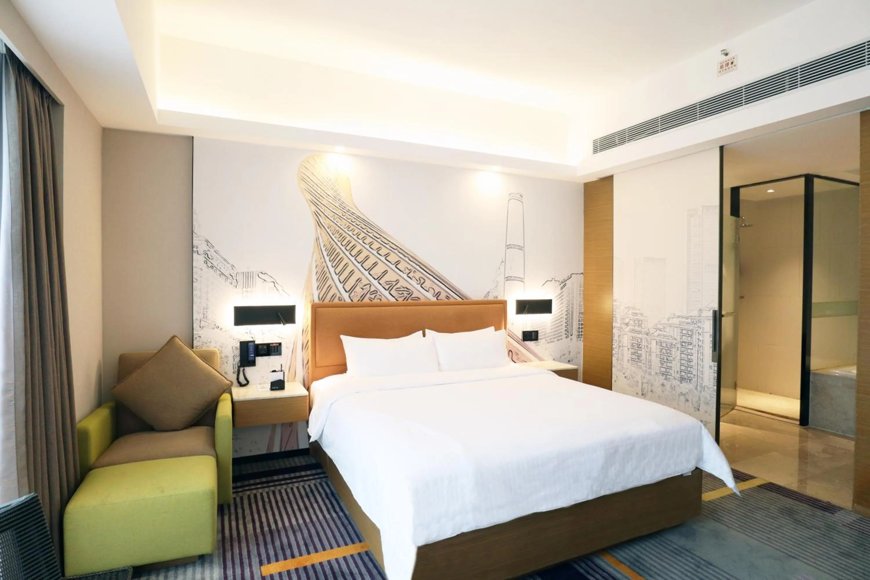 Bed in Hampton by Hilton Guangzhou Zhujiang New Town - Free Shuttle Bus to Canton Fair