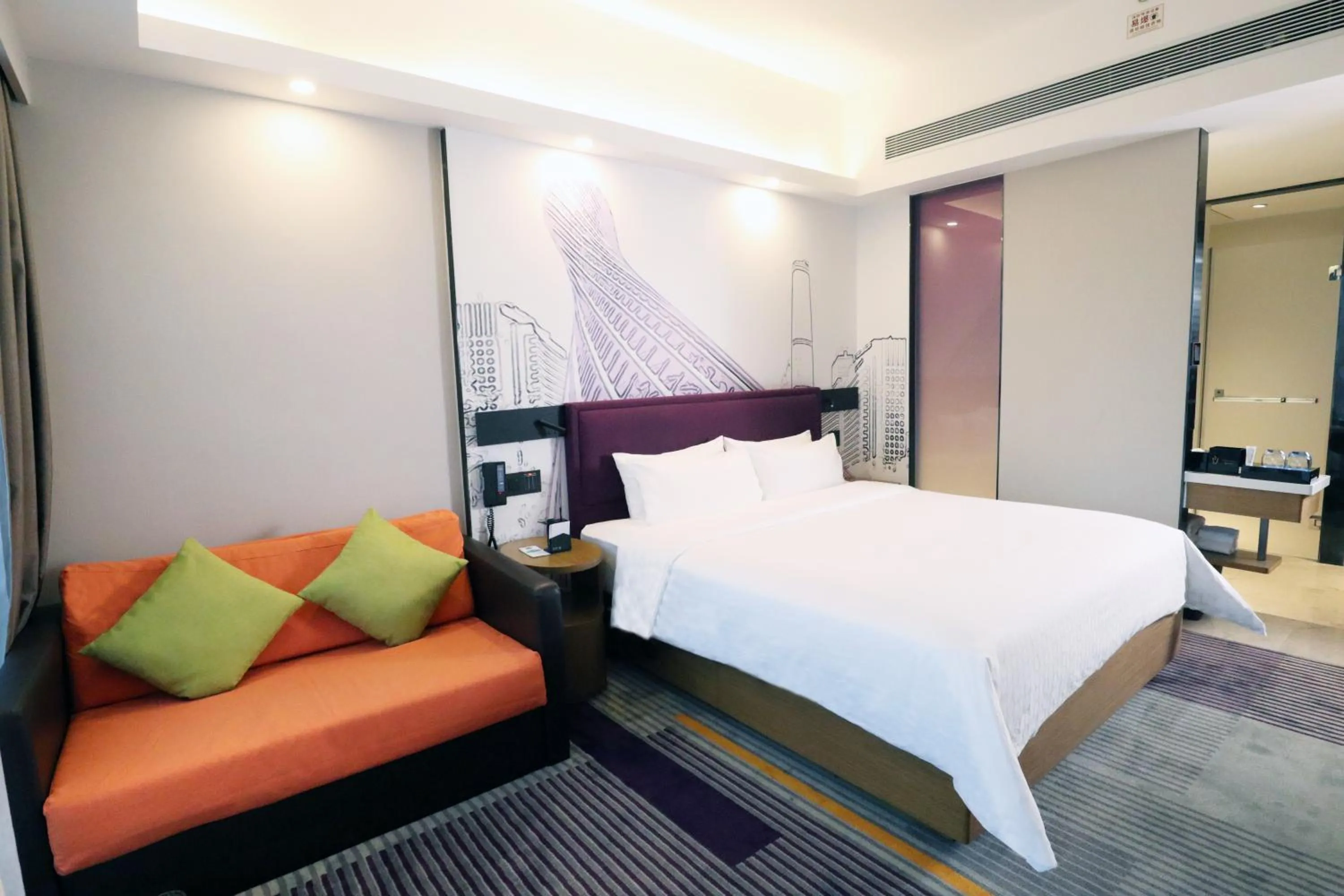 Bed in Hampton by Hilton Guangzhou Zhujiang New Town - Free Shuttle Bus to Canton Fair