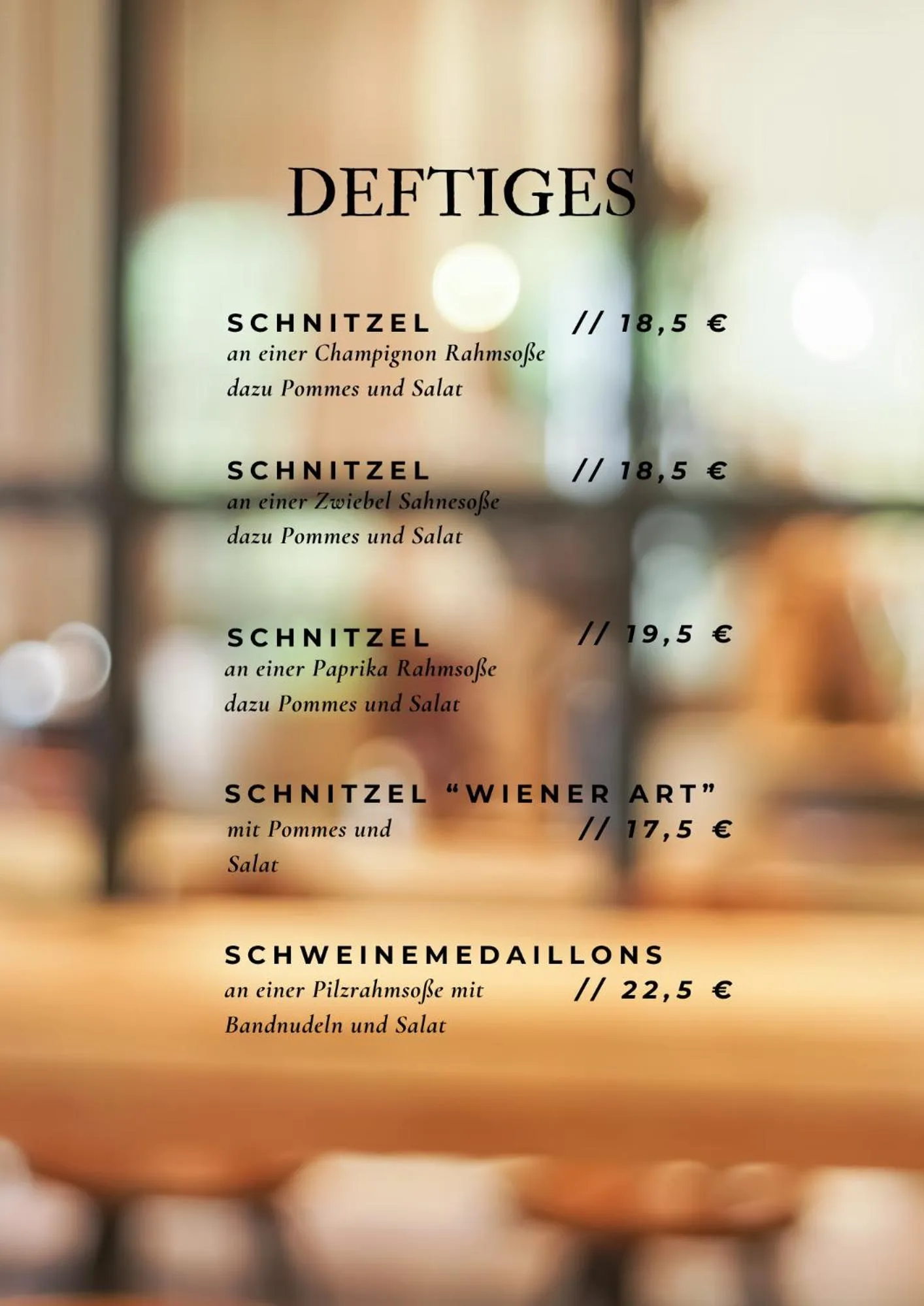 Restaurant/places to eat in Hochwald Lodge