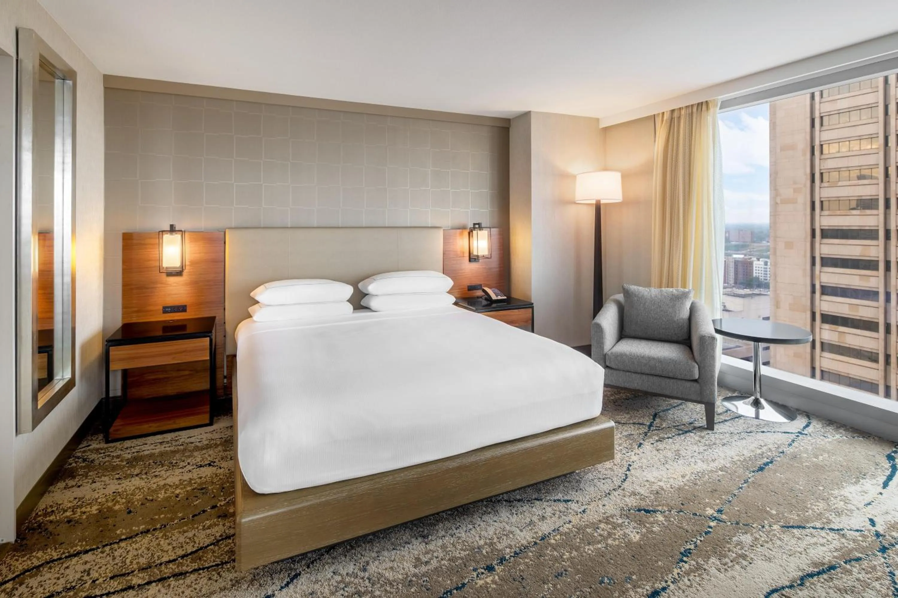 Bed in Hilton Cleveland Downtown