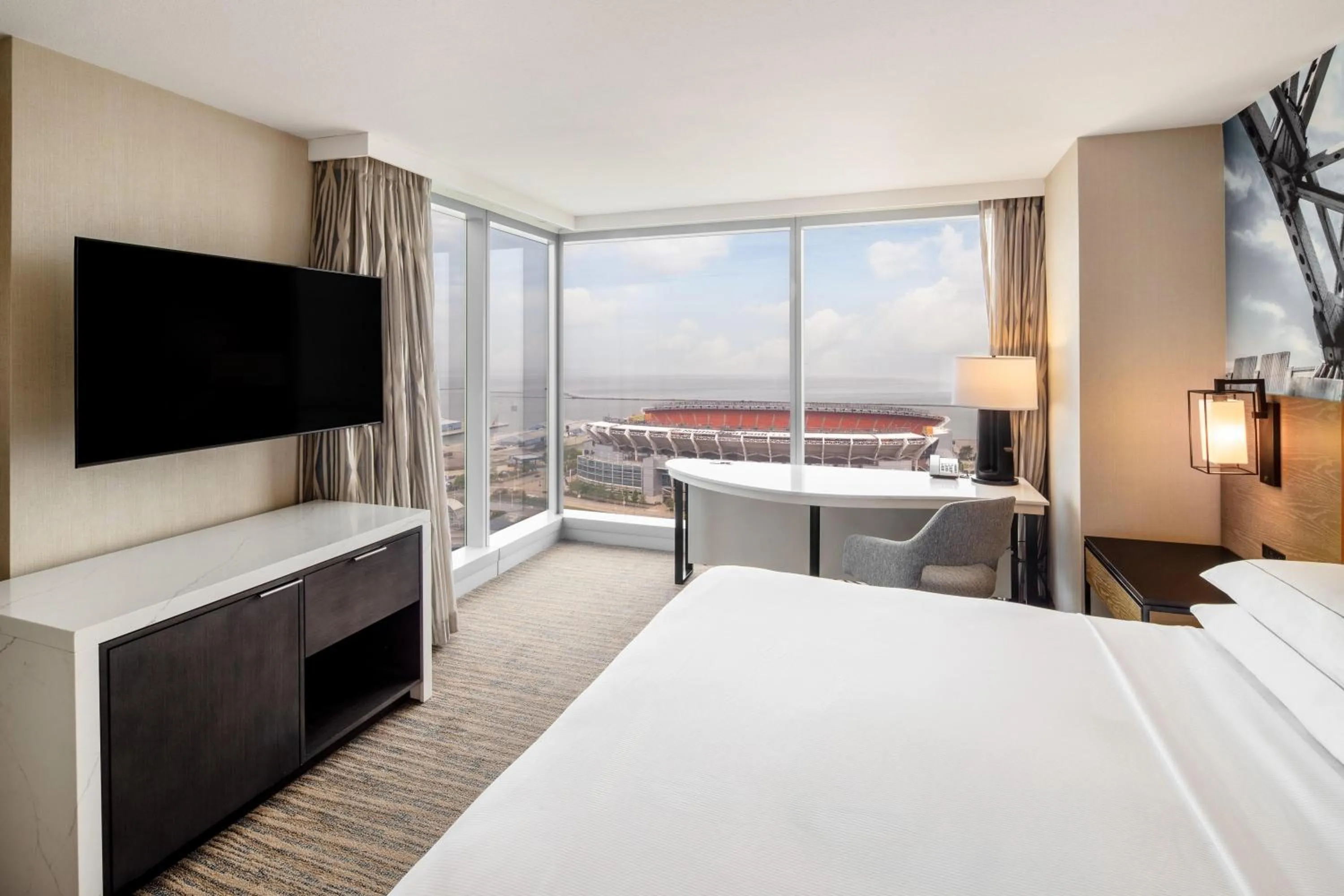 Bed in Hilton Cleveland Downtown