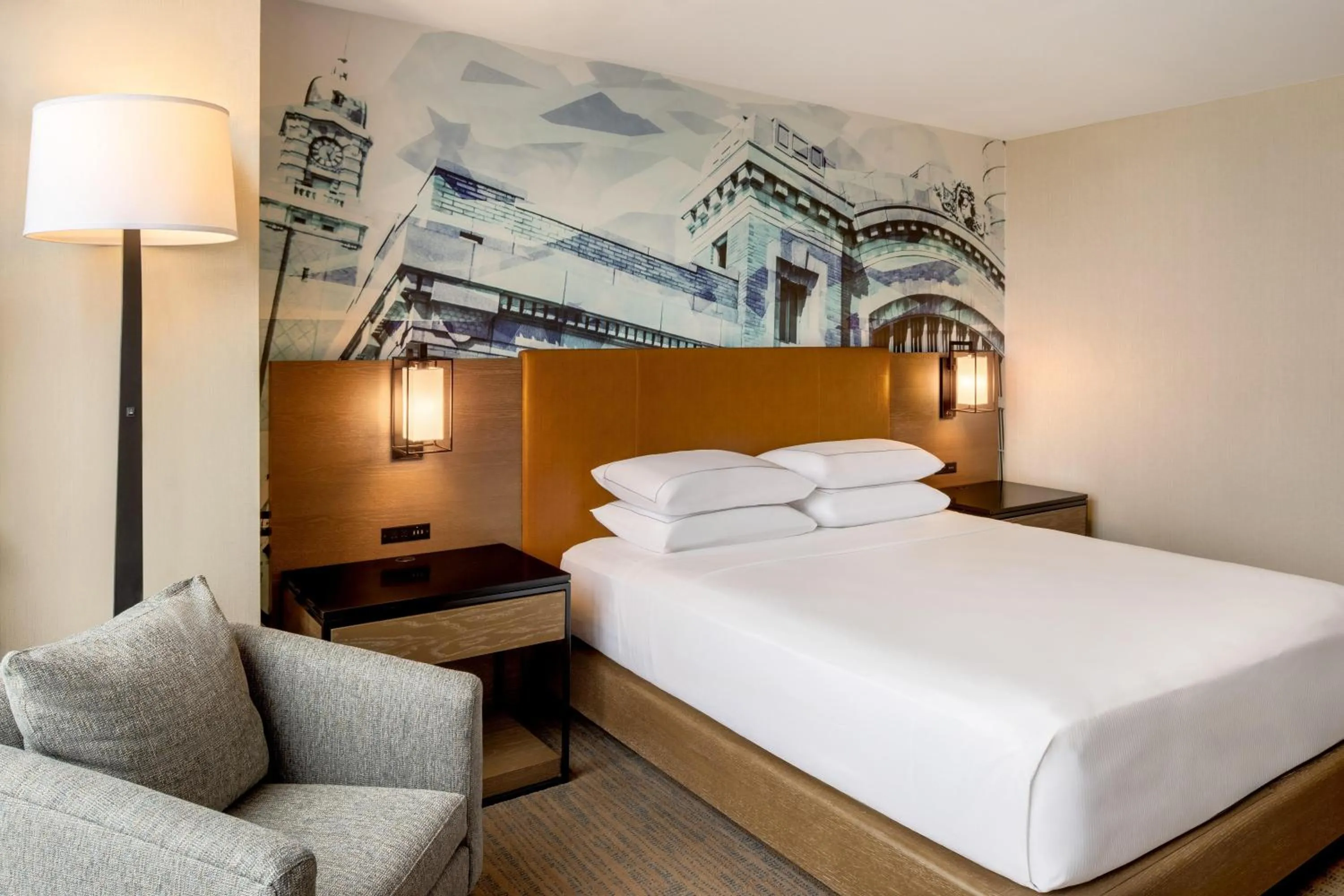 Bed in Hilton Cleveland Downtown