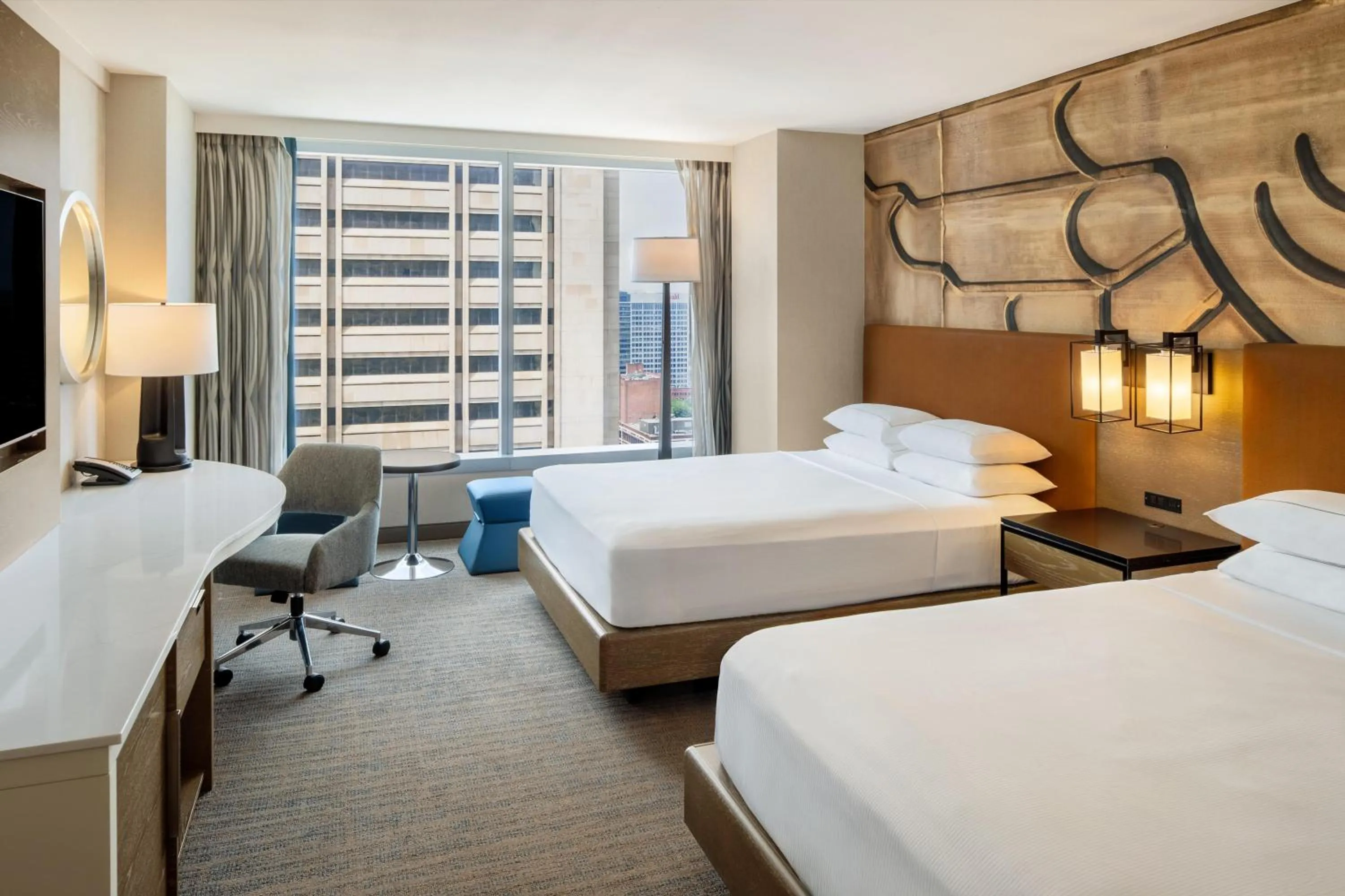 Bed in Hilton Cleveland Downtown