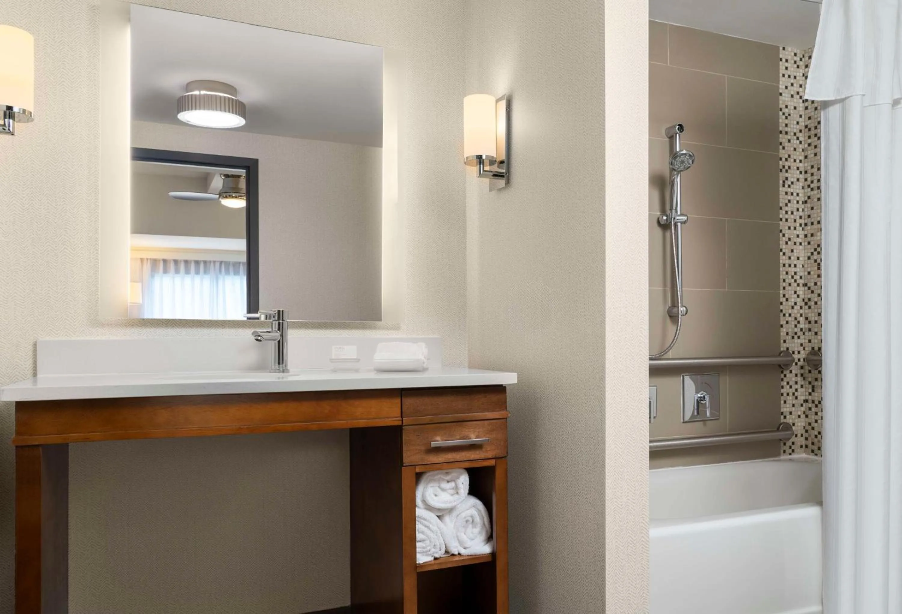 Bathroom in Homewood Suites by Hilton Boston Brookline-Longwood Medical