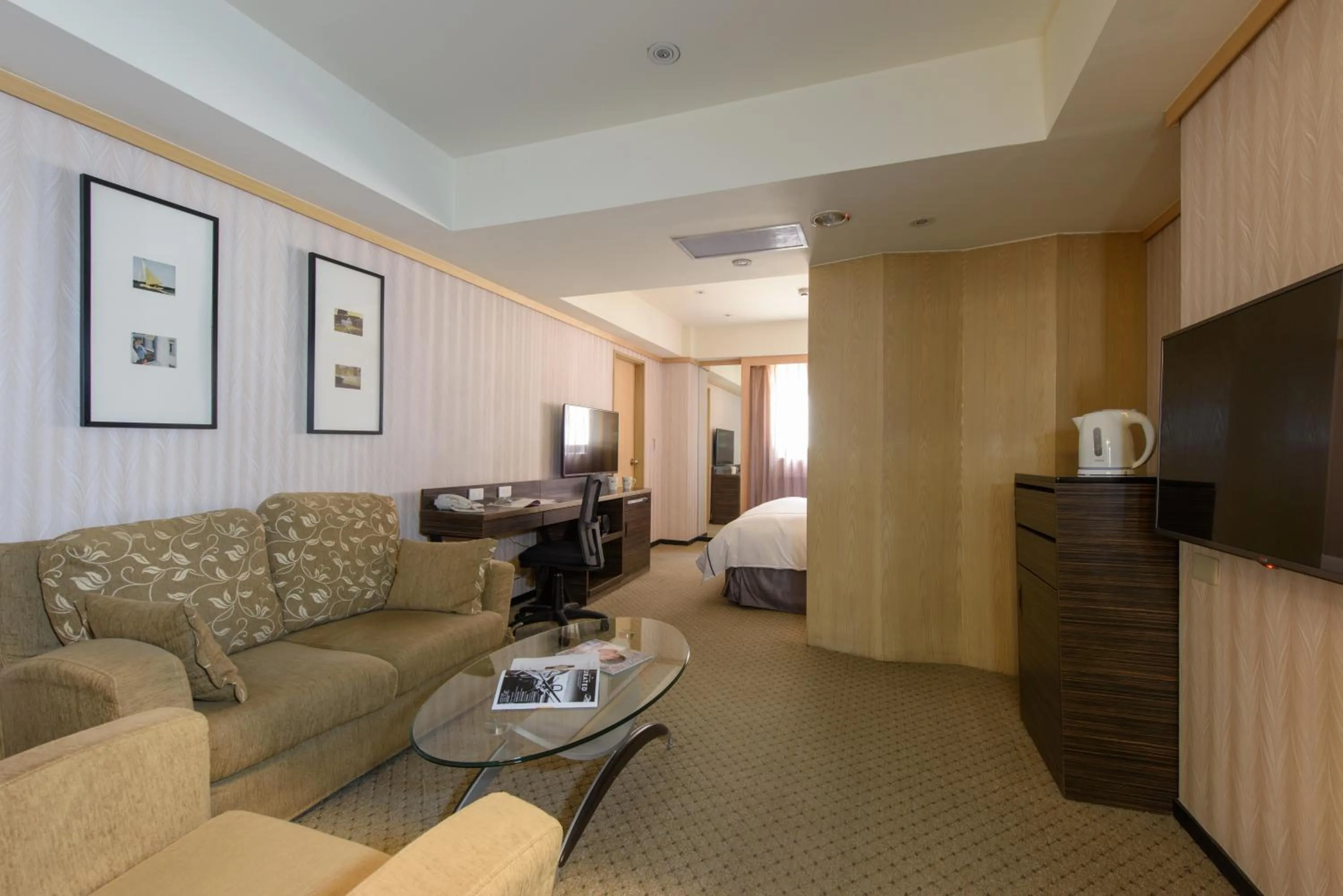 Bed in K Hotel Taipei