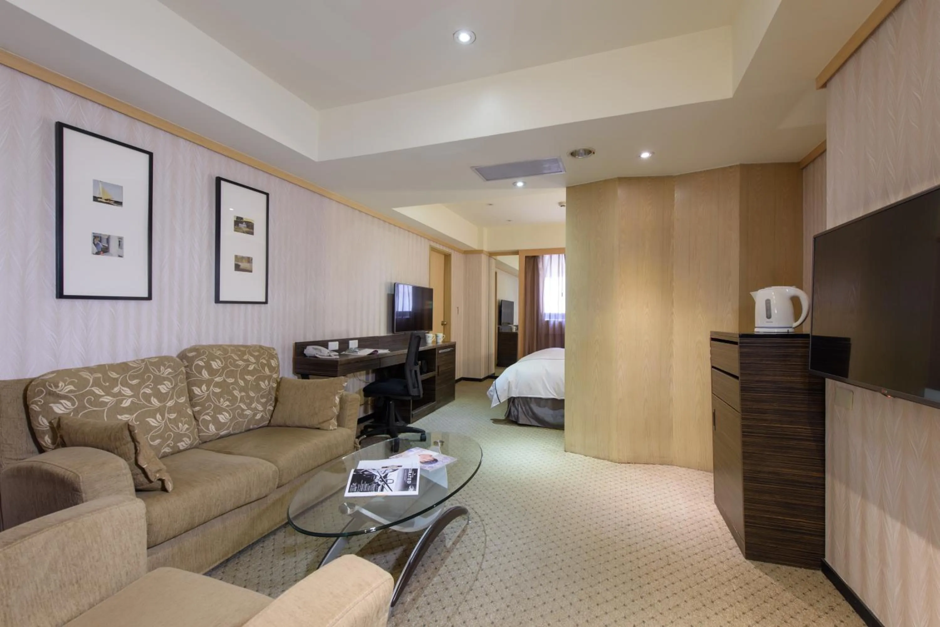 Bed in K Hotel Taipei