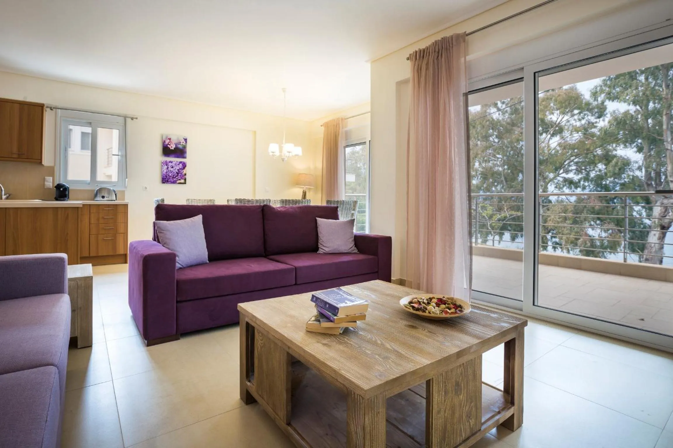 Living room in Meliti Waterfront Suites