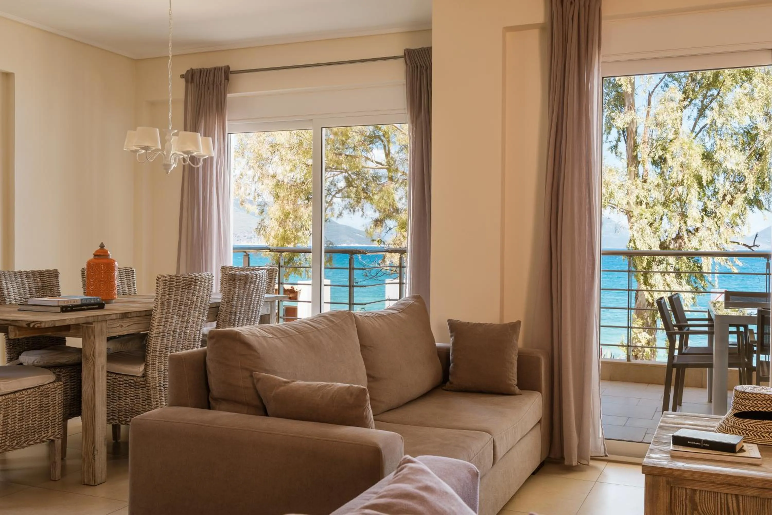 Living room in Meliti Waterfront Suites