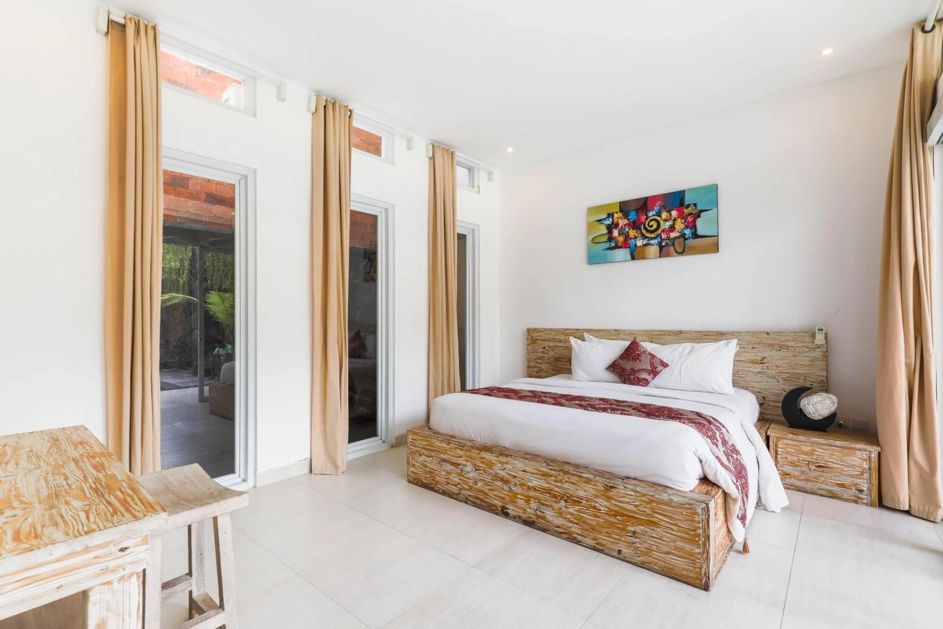 Balcony/Terrace, Bed in Puri Bagus Villa by Great Bali Villas