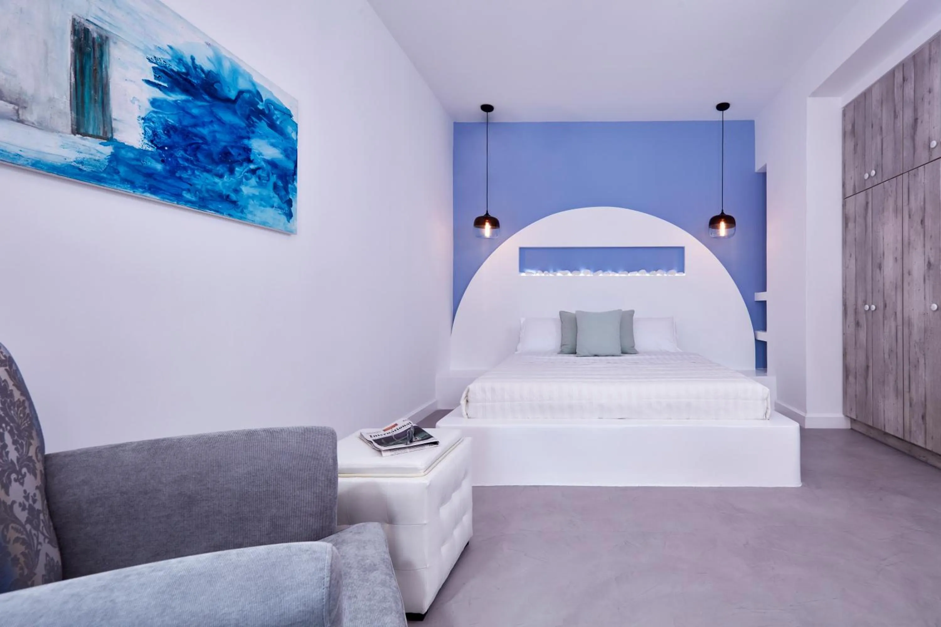 Bedroom, Bed in Orabel Suites Santorini (Adults Only)