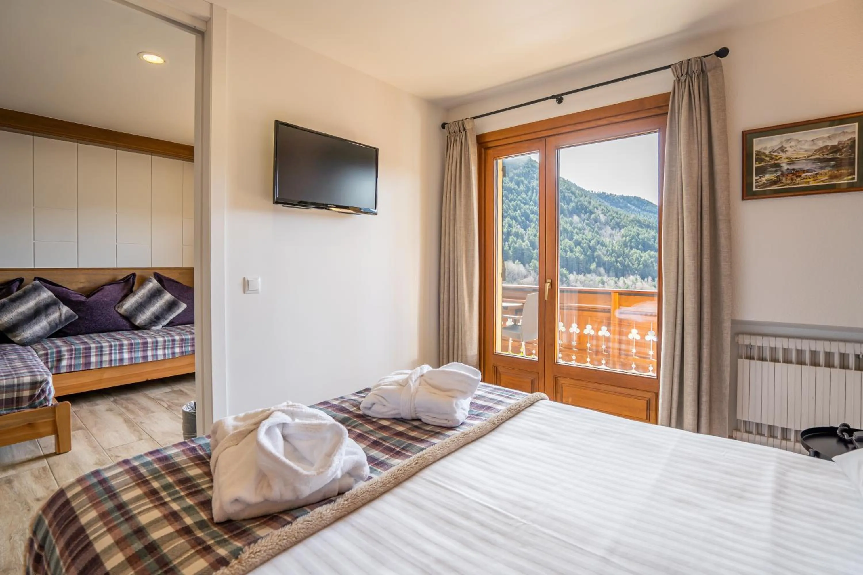 Bed in Abba Ordino Babot Hotel