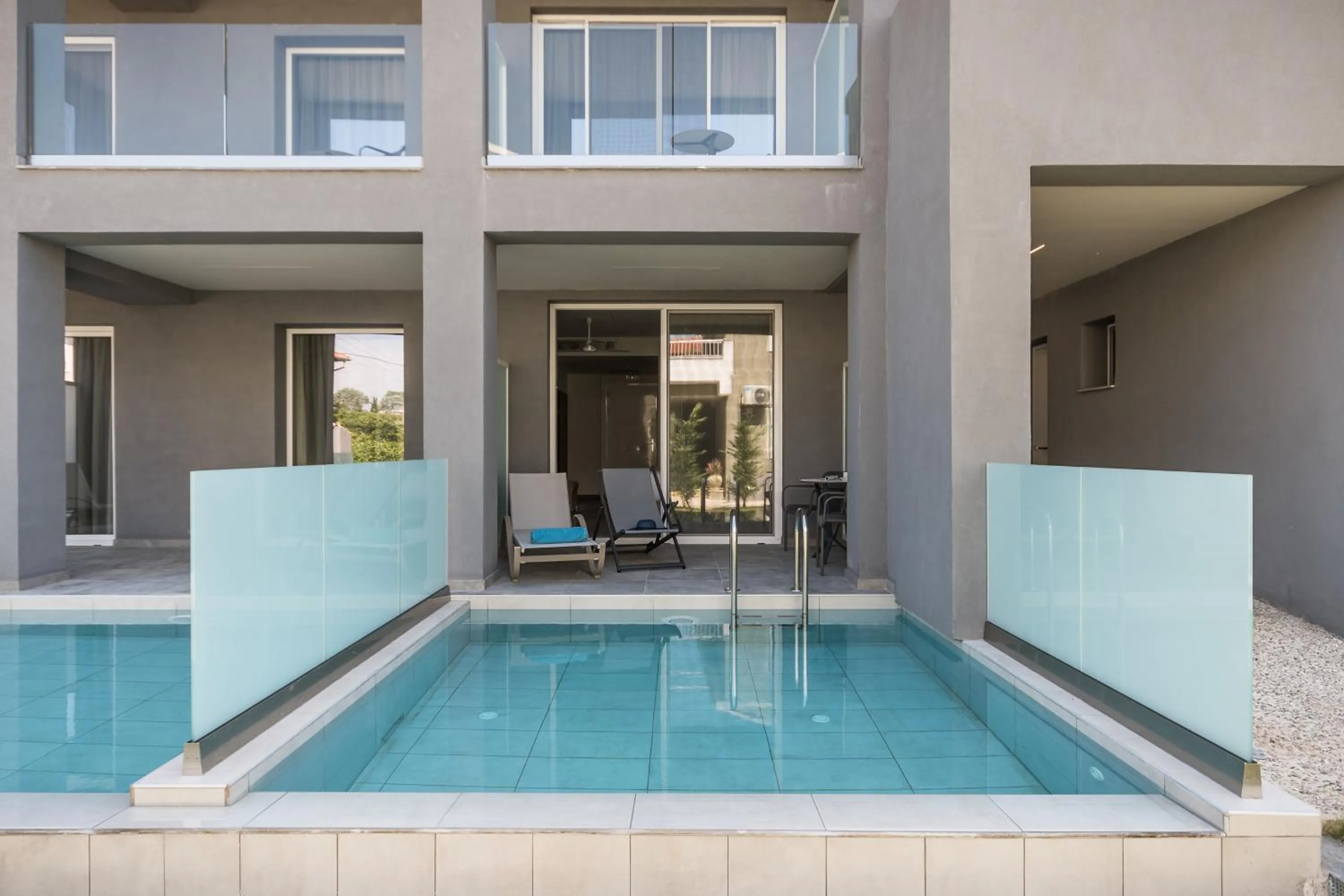 Pool view in Acharavi Beach Hotel