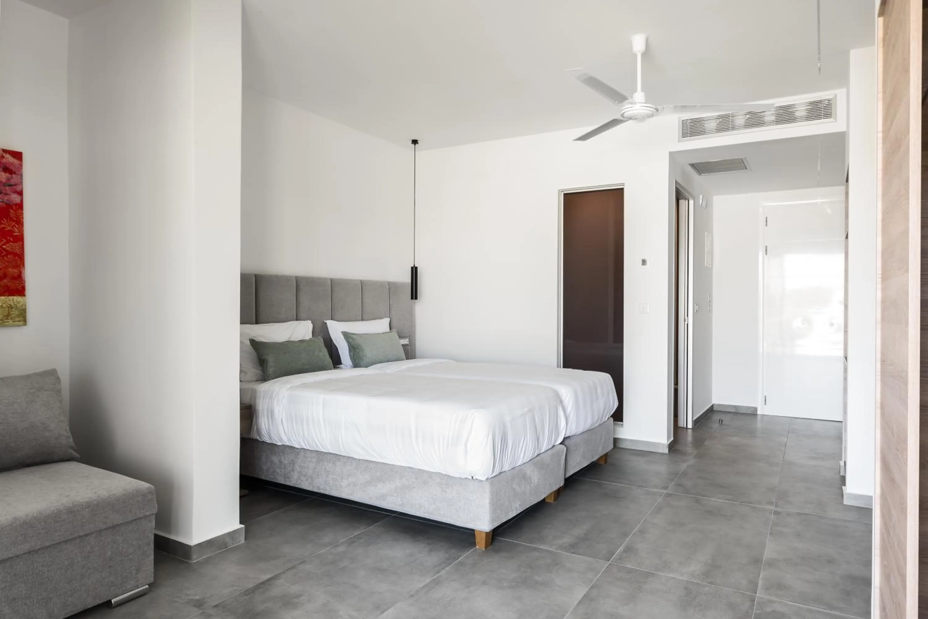 Bedroom, Bed in Acharavi Beach Hotel