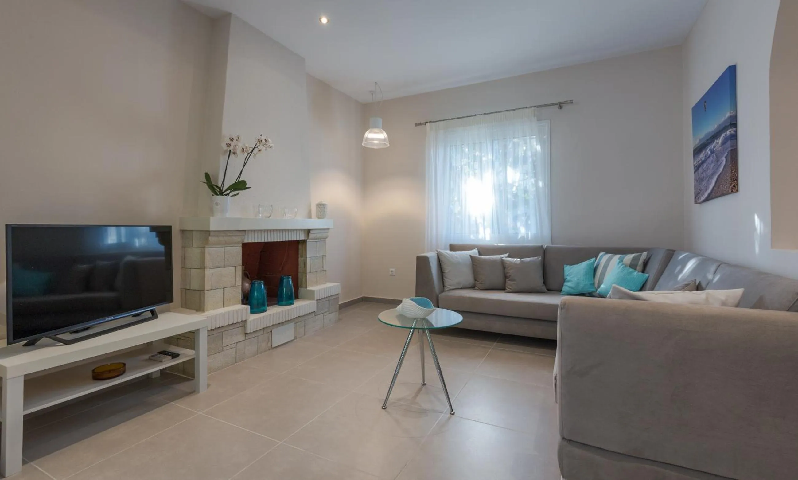 Seating area in Acharavi Beach Hotel