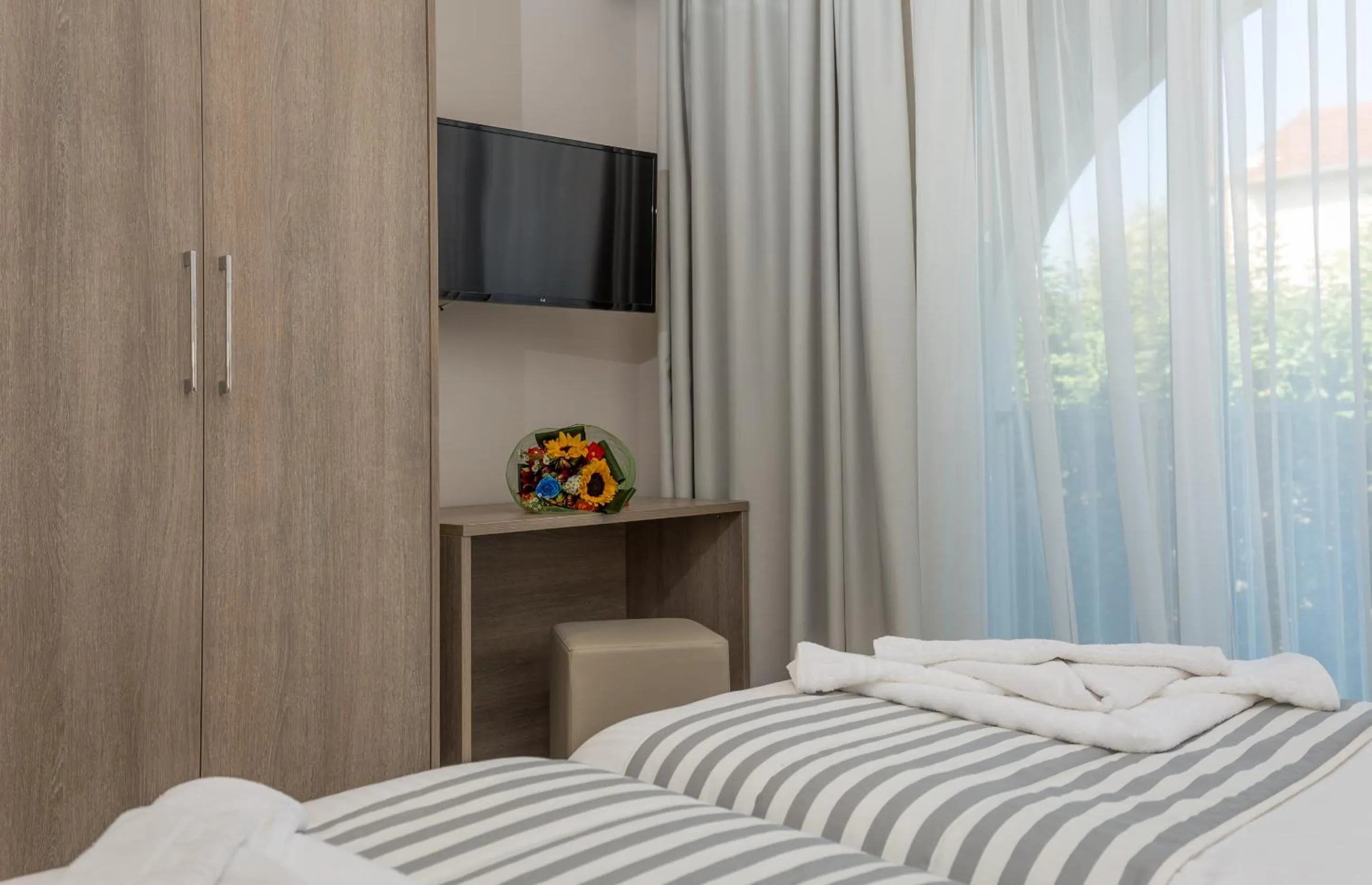 Bedroom, Bed in Acharavi Beach Hotel