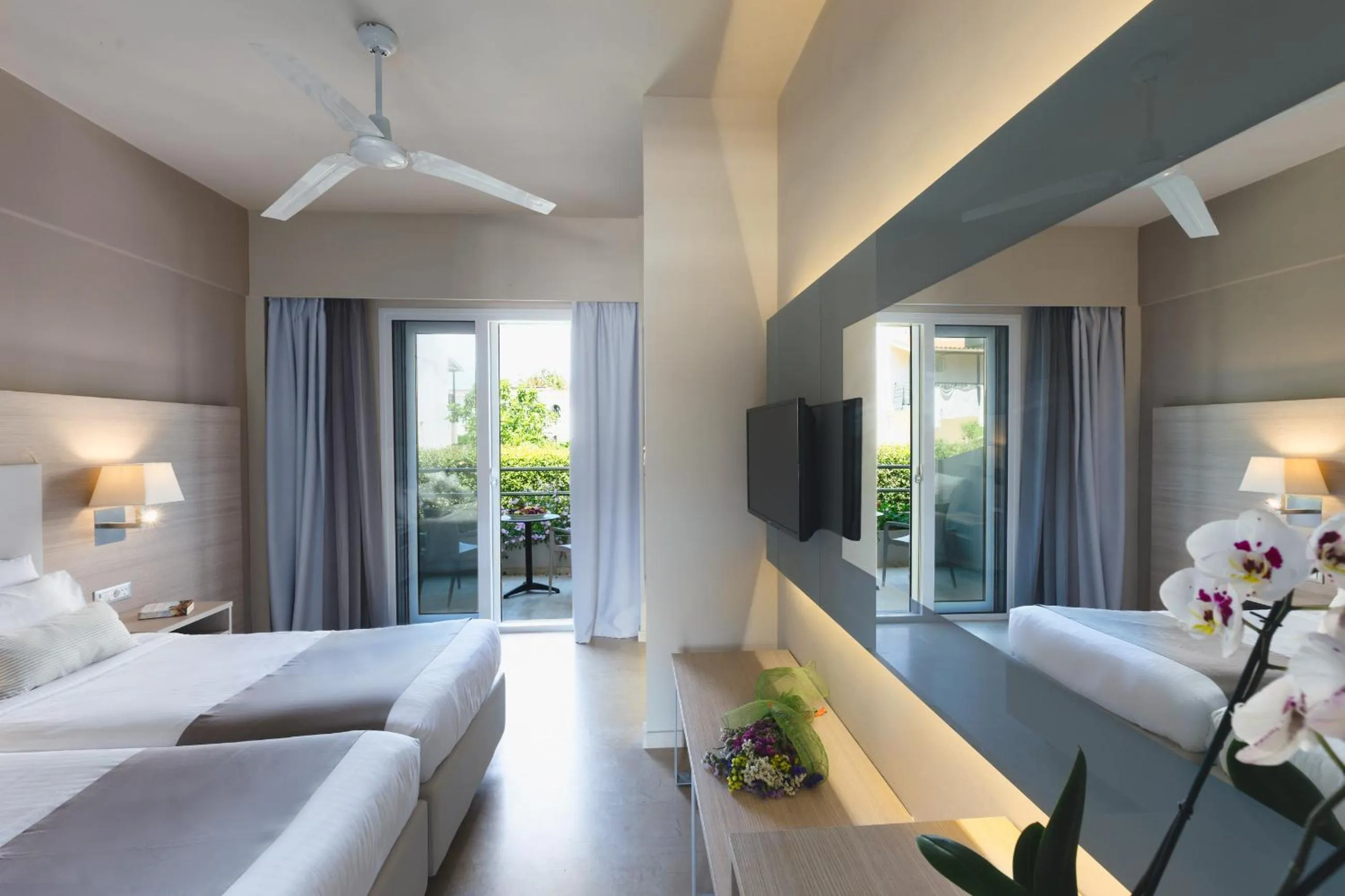 Photo of the whole room, Bed in Acharavi Beach Hotel