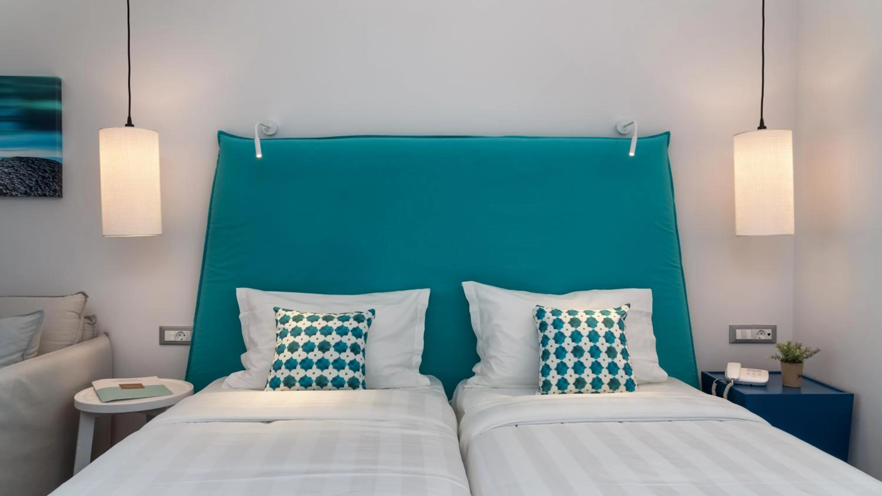 Bedroom, Bed in Acharavi Beach Hotel