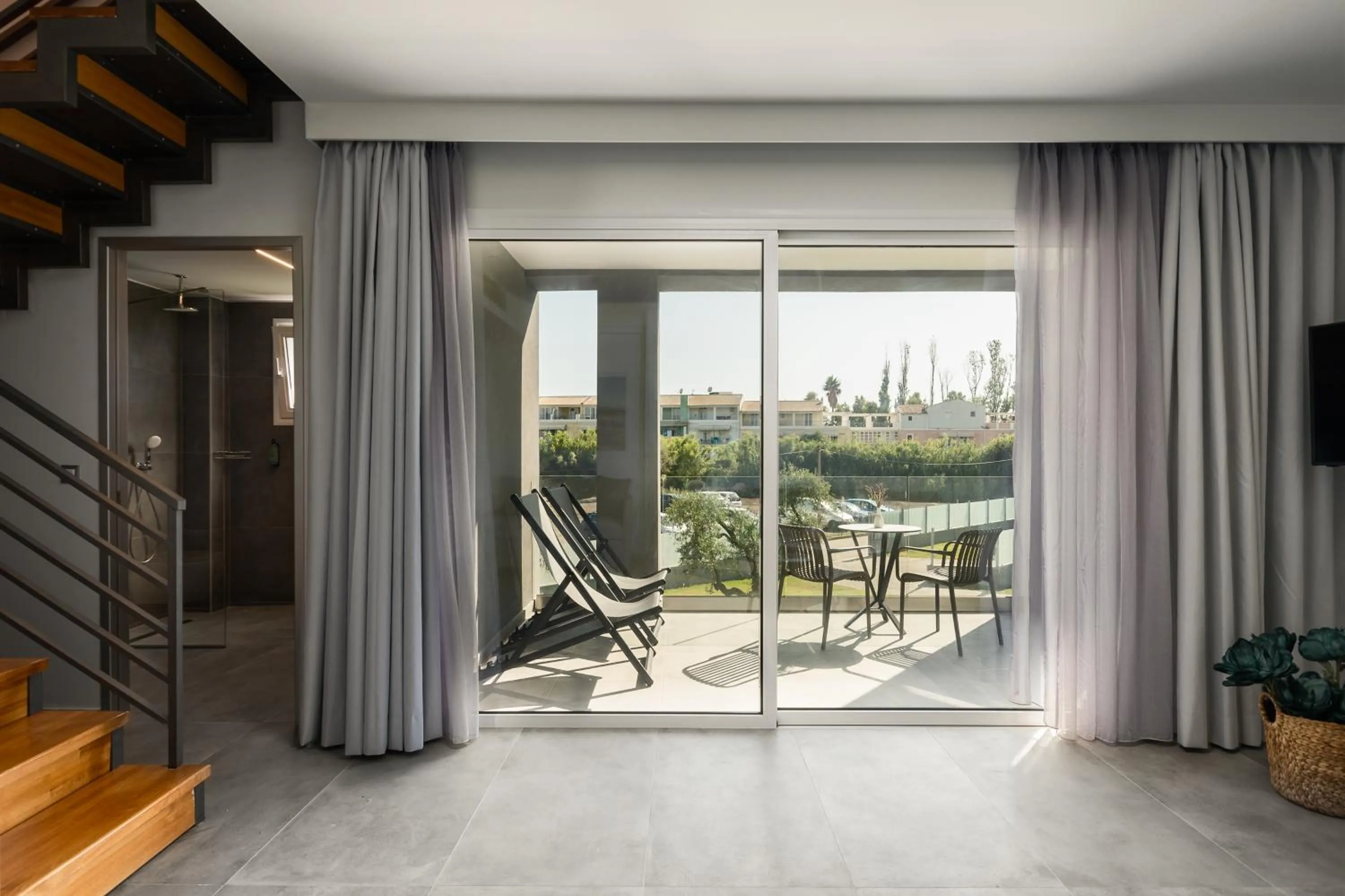 Balcony/Terrace in Acharavi Beach Hotel