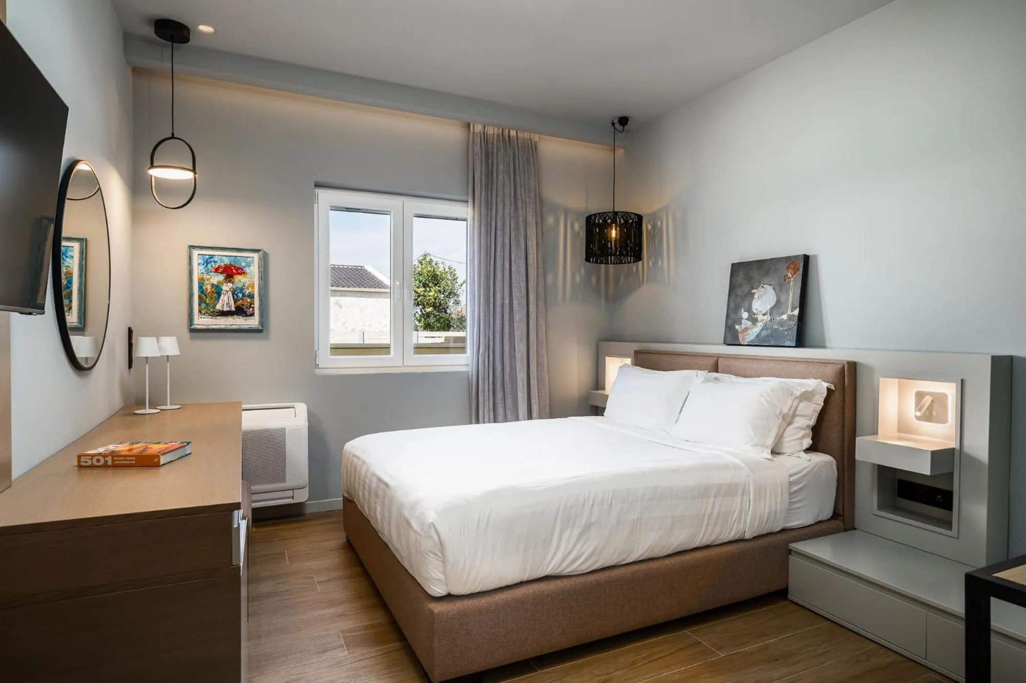 Bed in Acharavi Beach Hotel