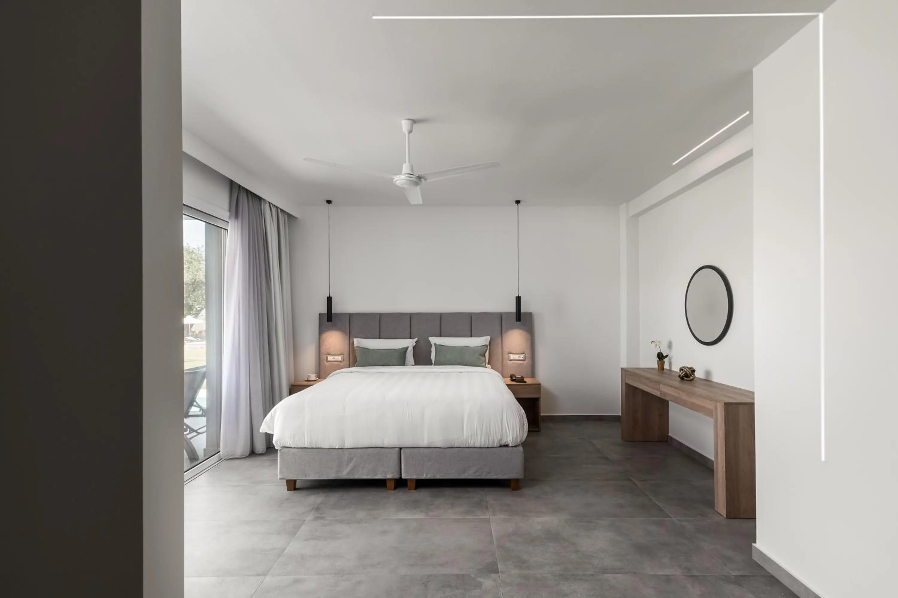 Bed in Acharavi Beach Hotel