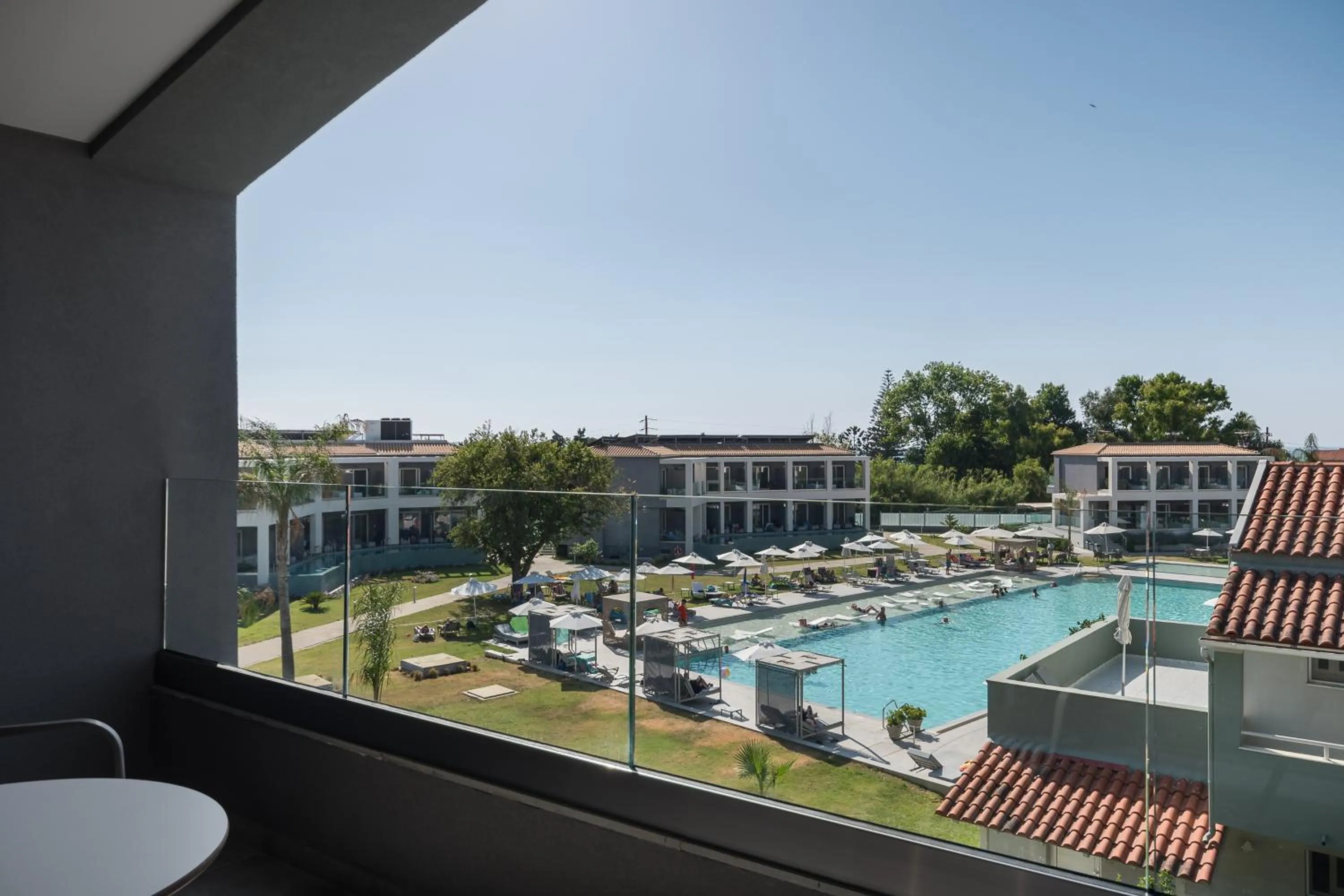 Pool view in Acharavi Beach Hotel