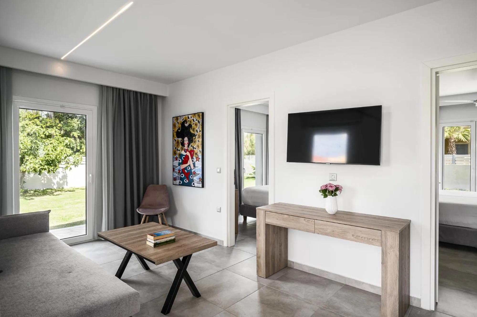 Living room in Acharavi Beach Hotel