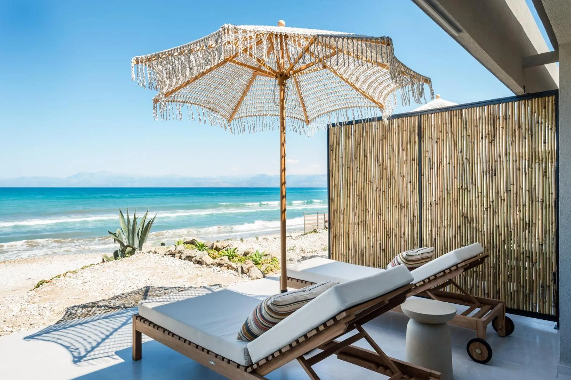 sunbed in Acharavi Beach Hotel