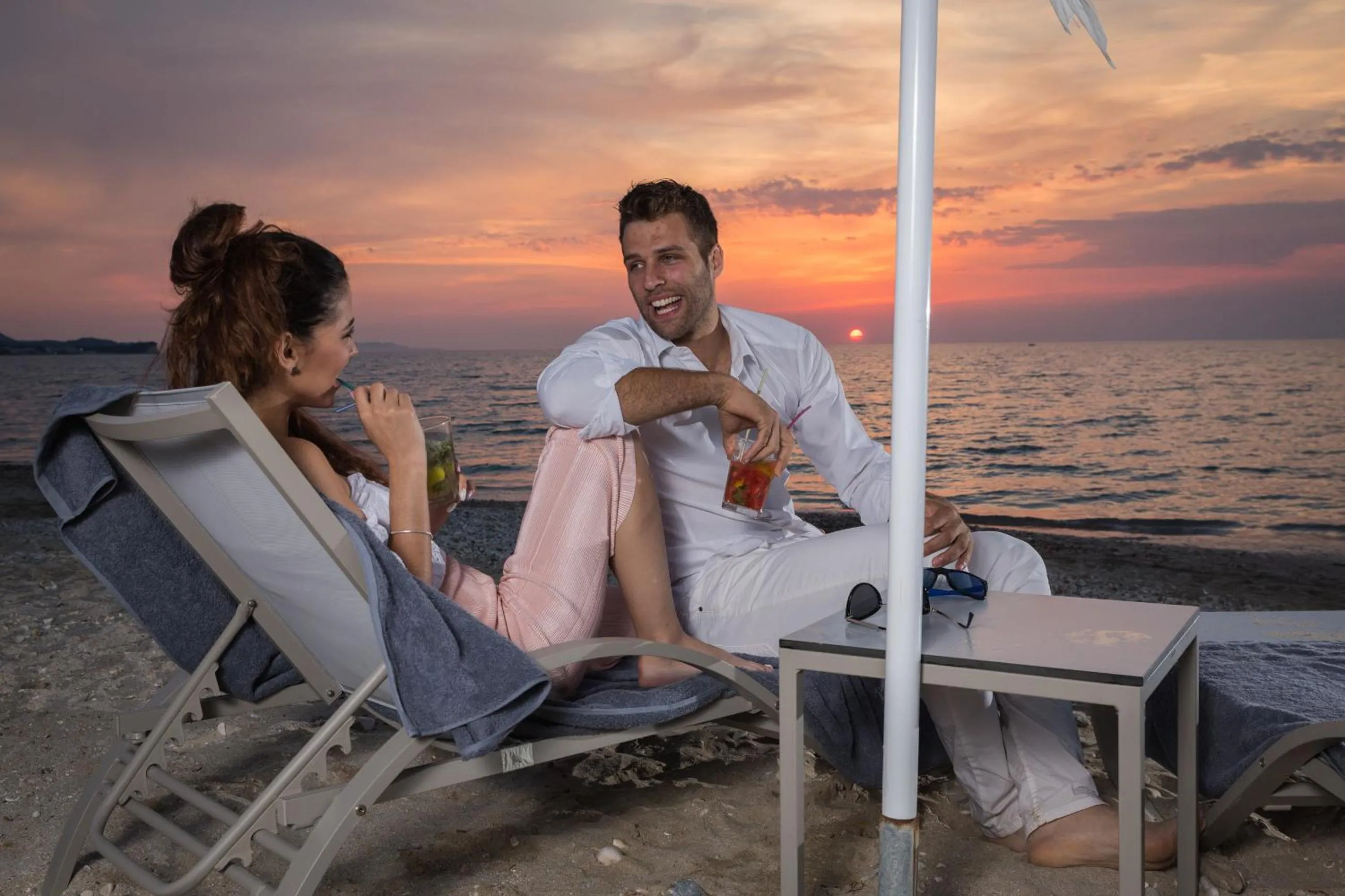 Sunset in Acharavi Beach Hotel