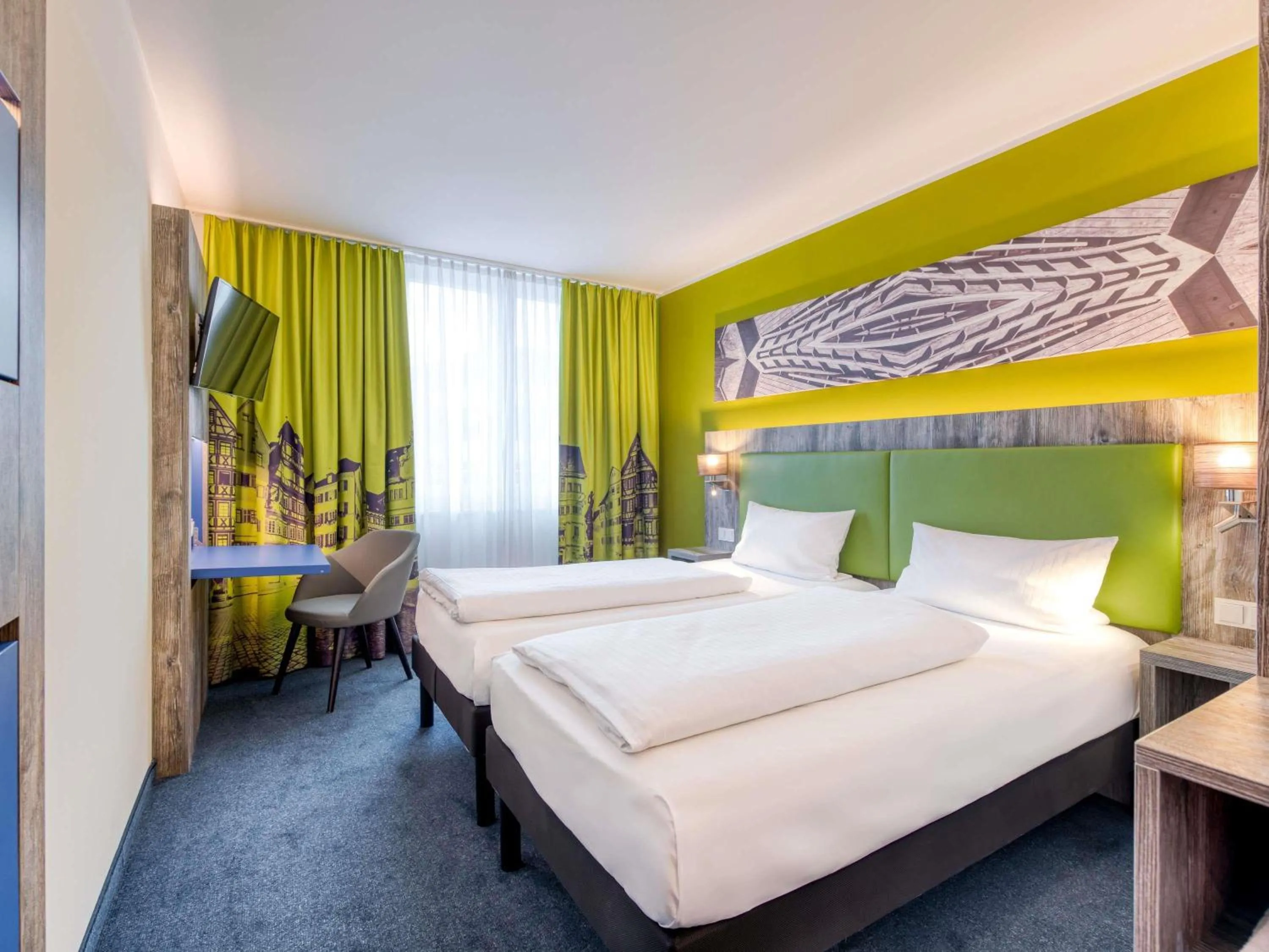 Bedroom, Bed in ibis Styles Tuebingen