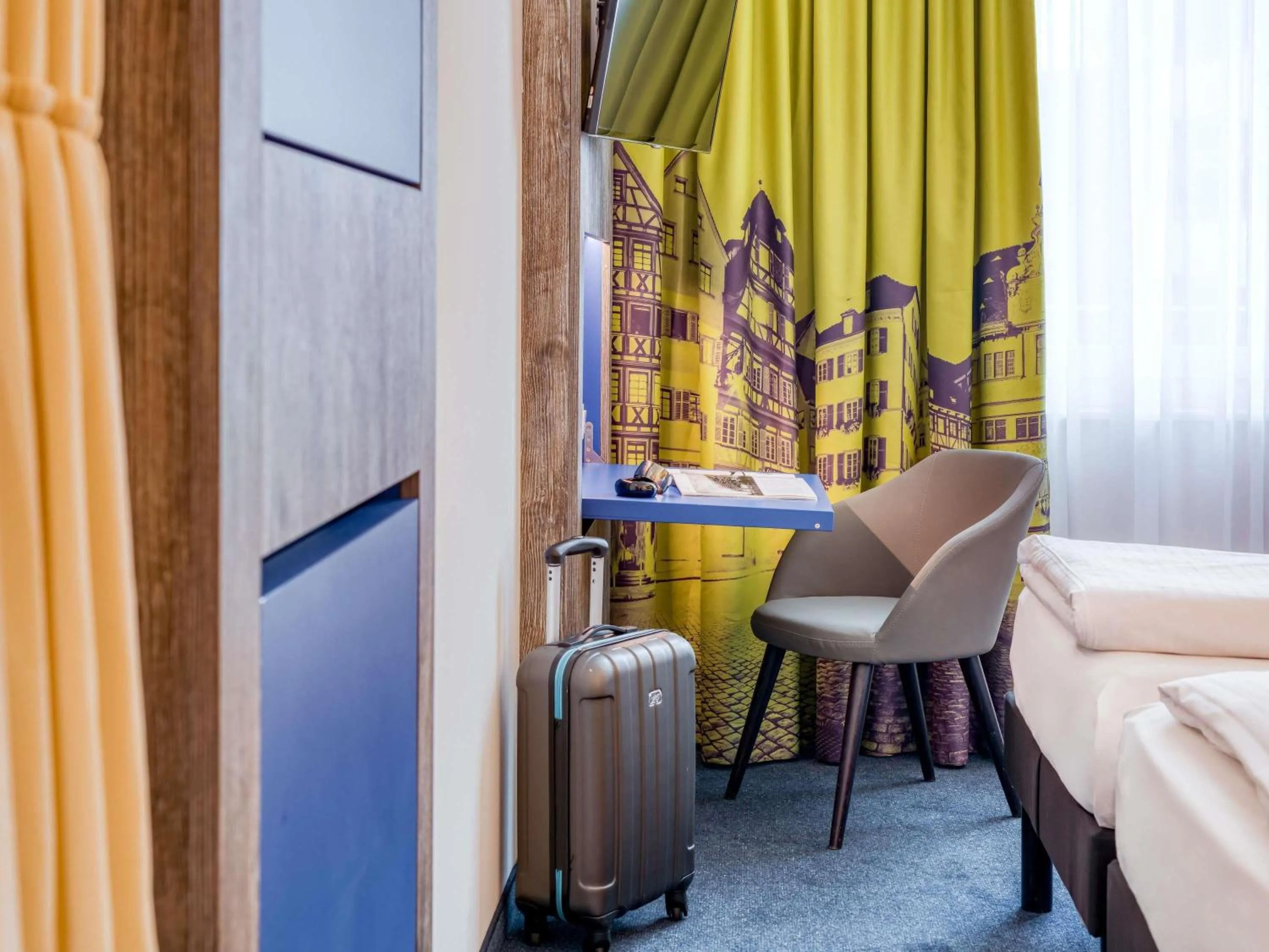 Bedroom, Bed in ibis Styles Tuebingen