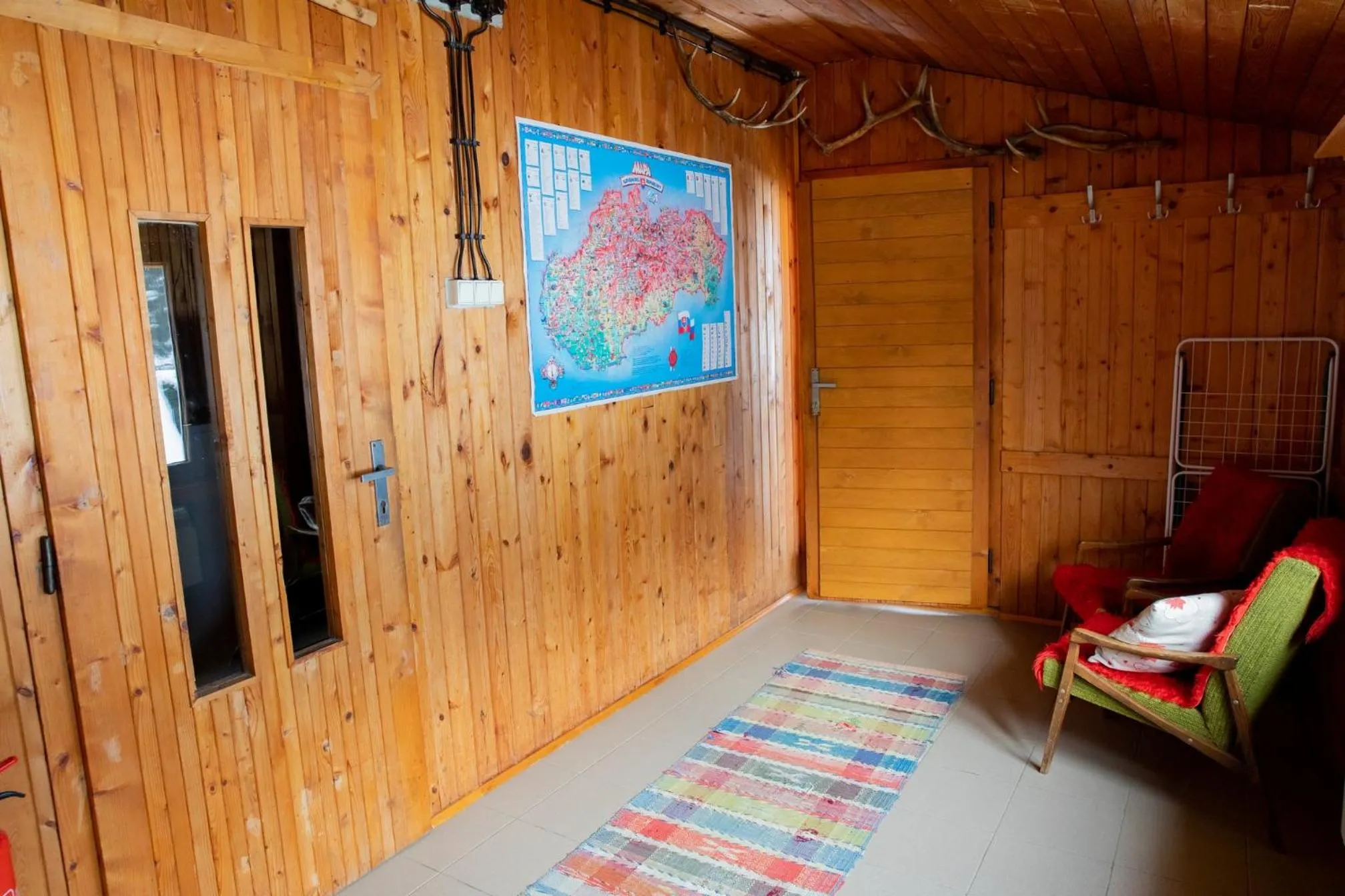 Seating area, Bed in Chata Pohoda pri Jánošíku