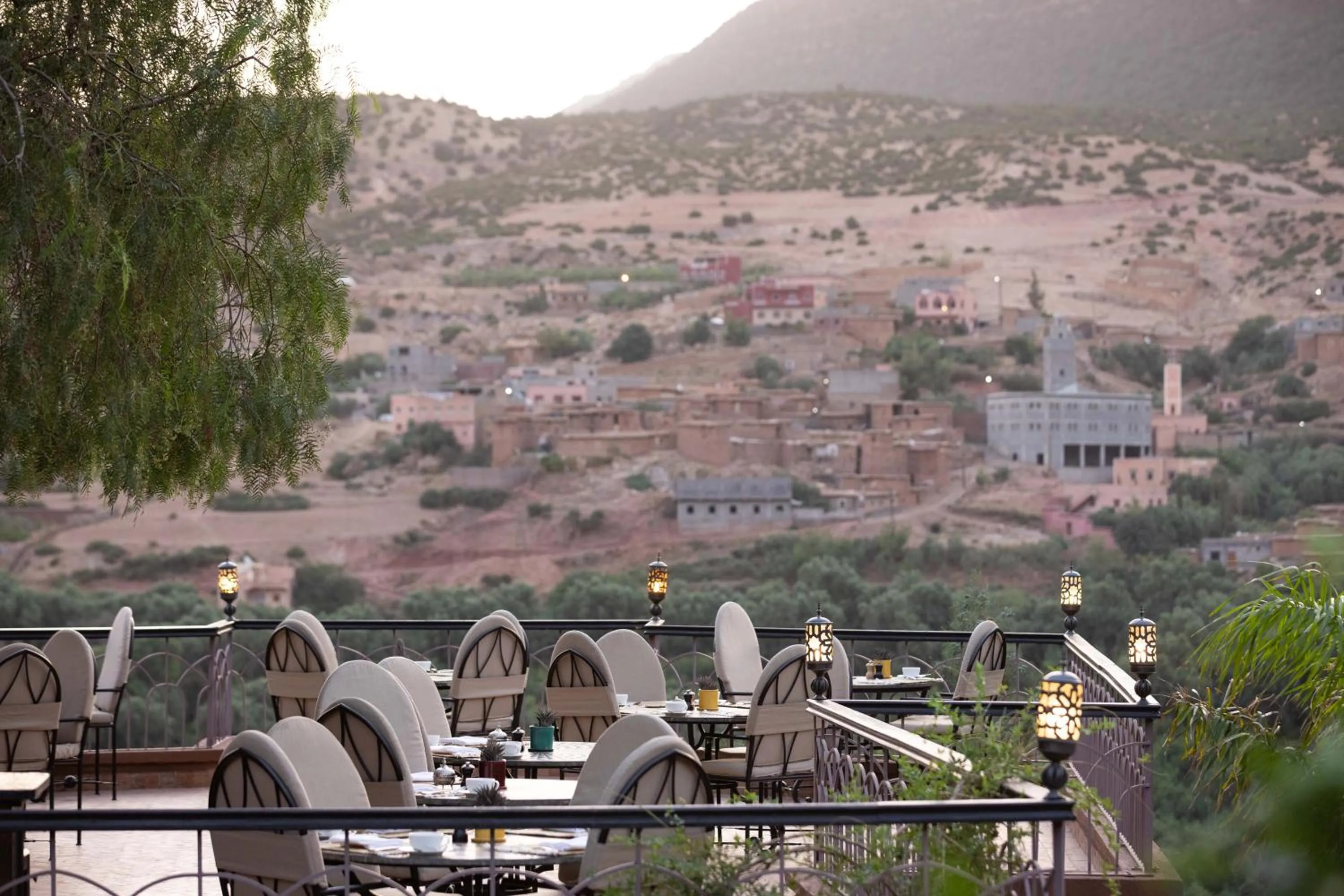Balcony/Terrace in Kasbah Tamadot - Sir Richard Branson's Moroccan Retreat