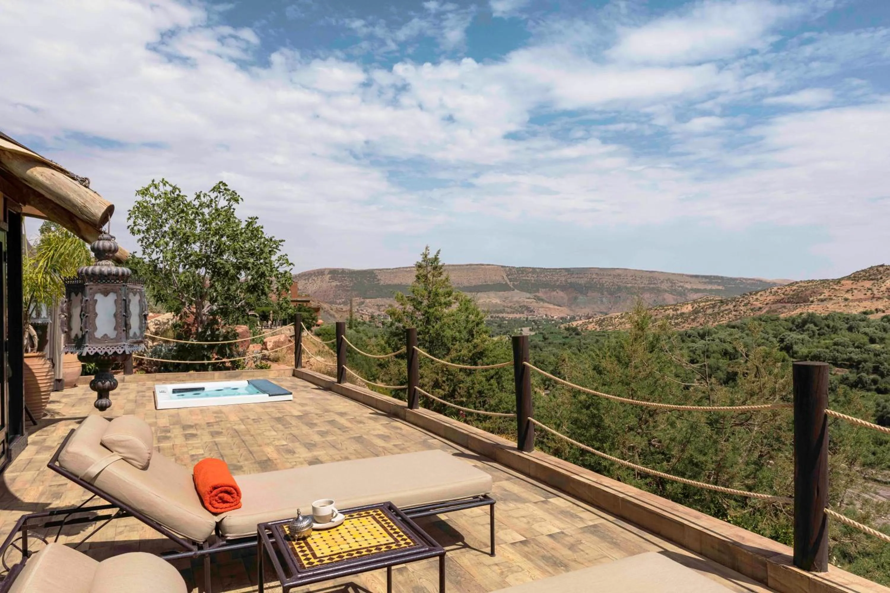 Patio in Kasbah Tamadot - Sir Richard Branson's Moroccan Retreat