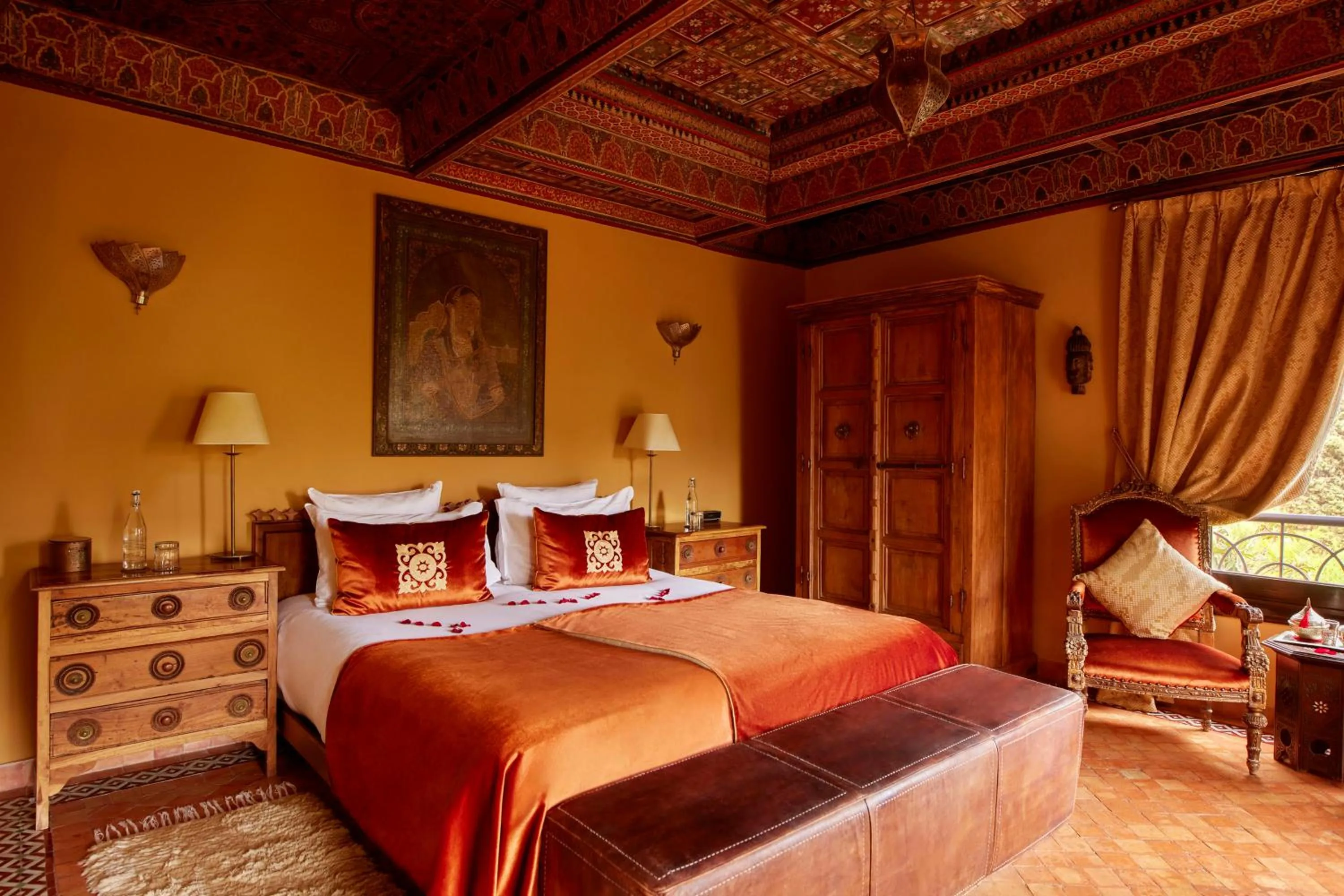 Bedroom, Bed in Kasbah Tamadot - Sir Richard Branson's Moroccan Retreat