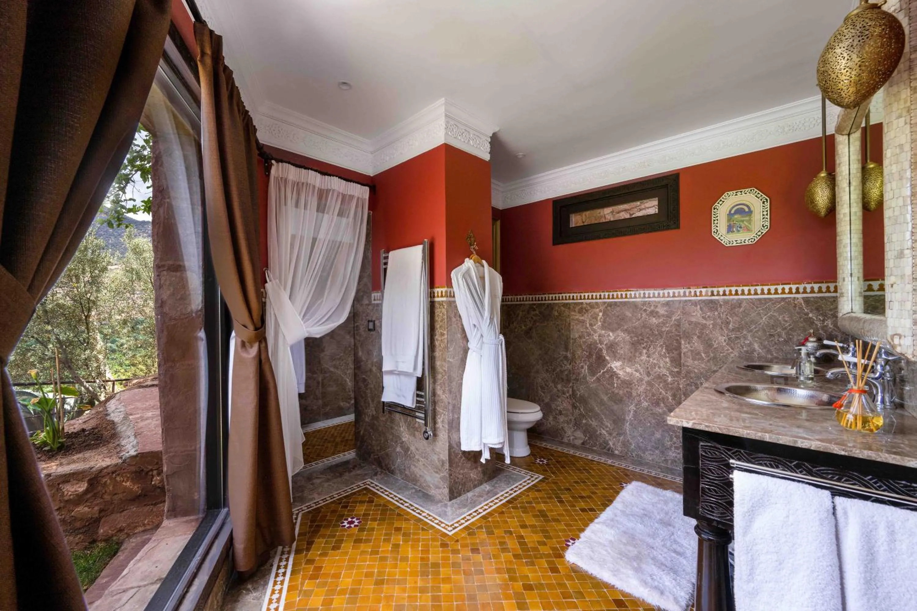 Bathroom in Kasbah Tamadot - Sir Richard Branson's Moroccan Retreat