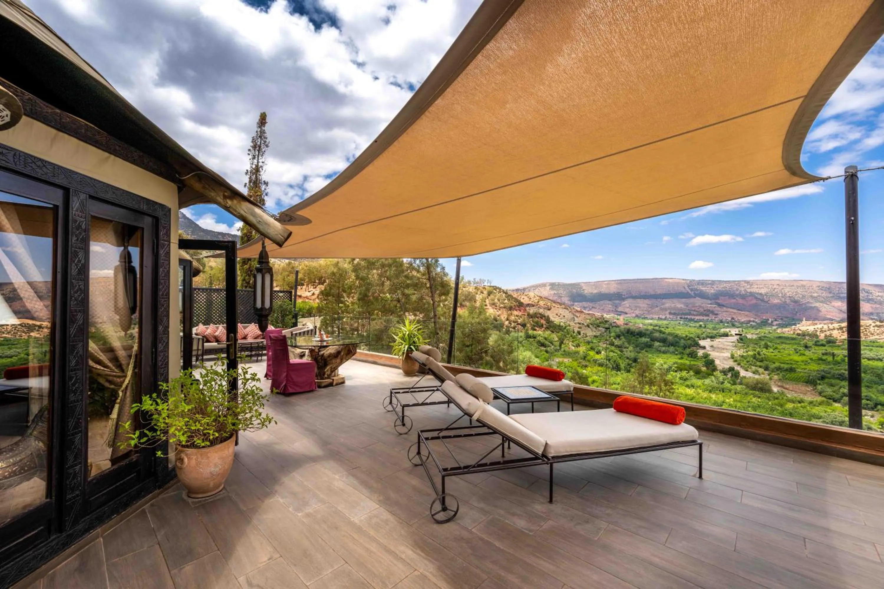 Patio in Kasbah Tamadot - Sir Richard Branson's Moroccan Retreat