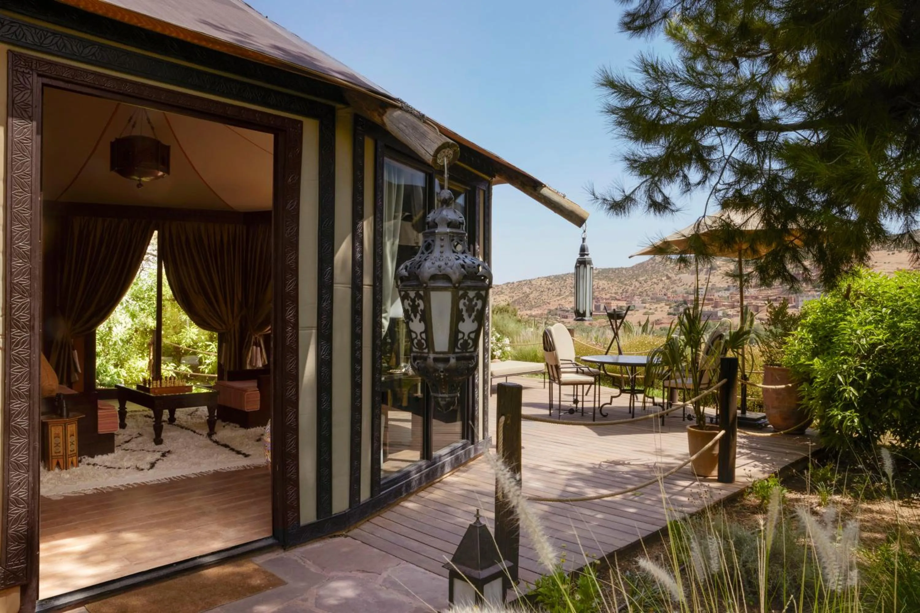 Balcony/Terrace in Kasbah Tamadot - Sir Richard Branson's Moroccan Retreat