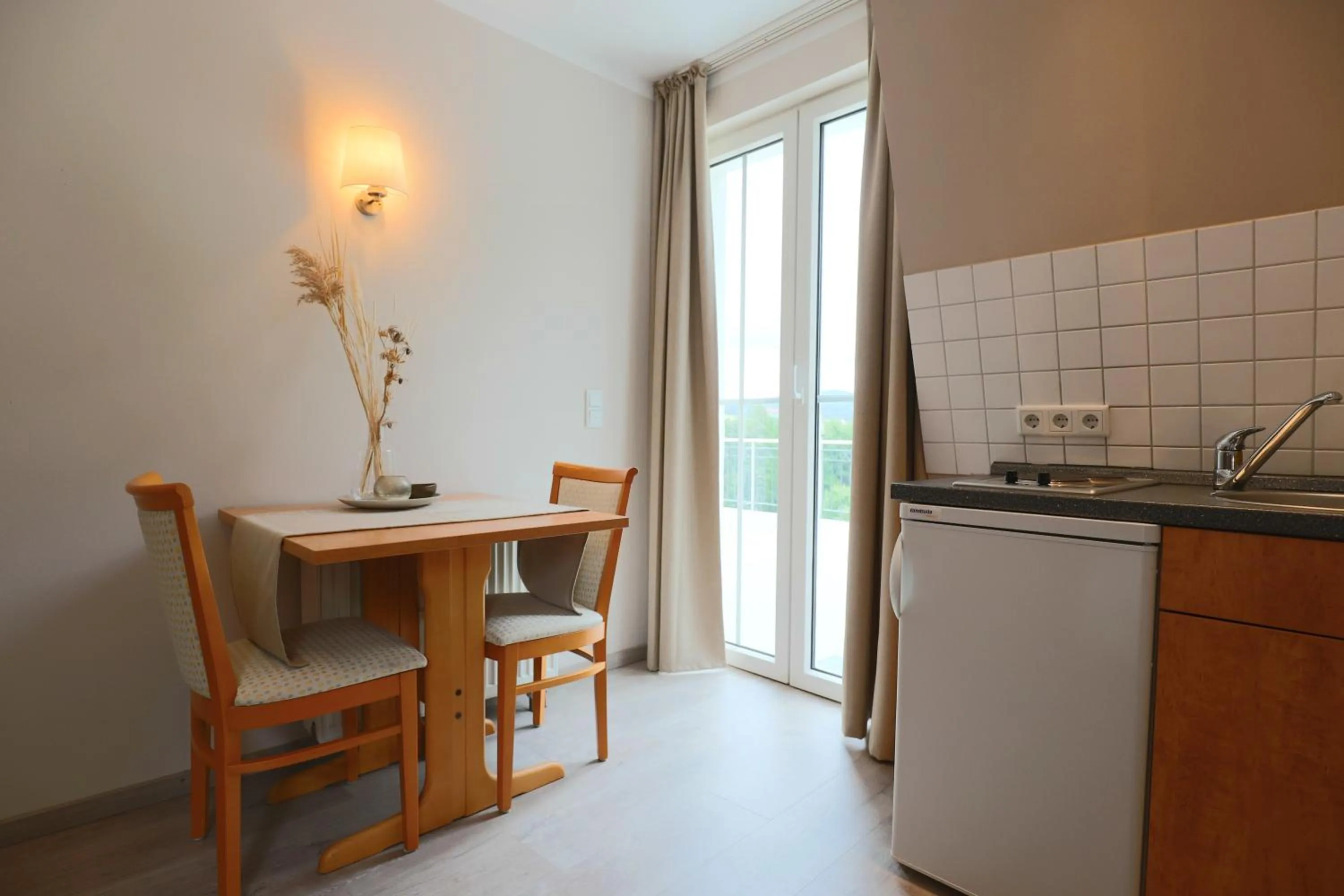 Balcony/Terrace in Hofgut Langenborn Wohnen auf Zeit möblierte Apartments Aschaffenburg Alzenau Frankfurt