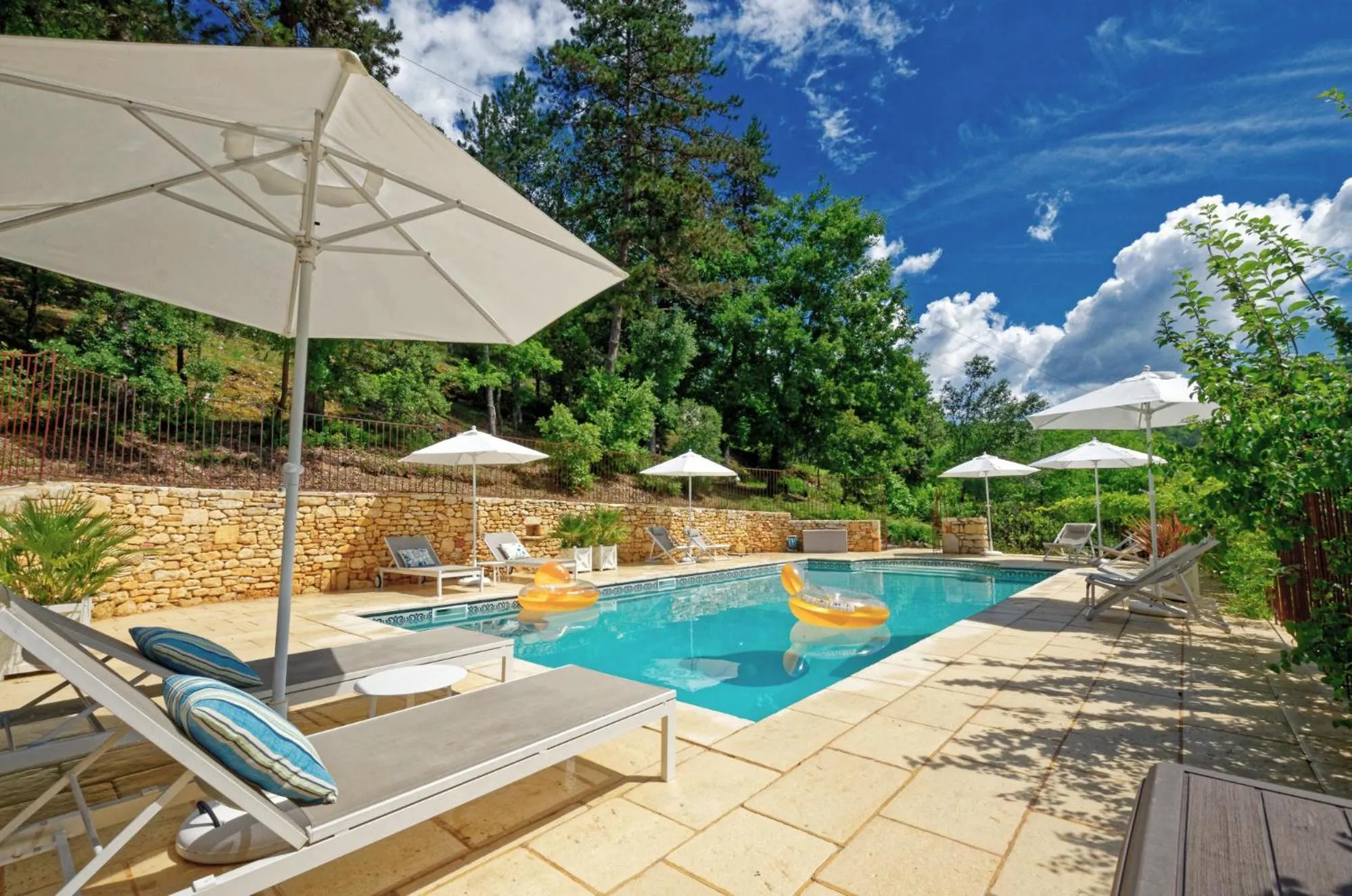 Pool view in La Tour de Cause