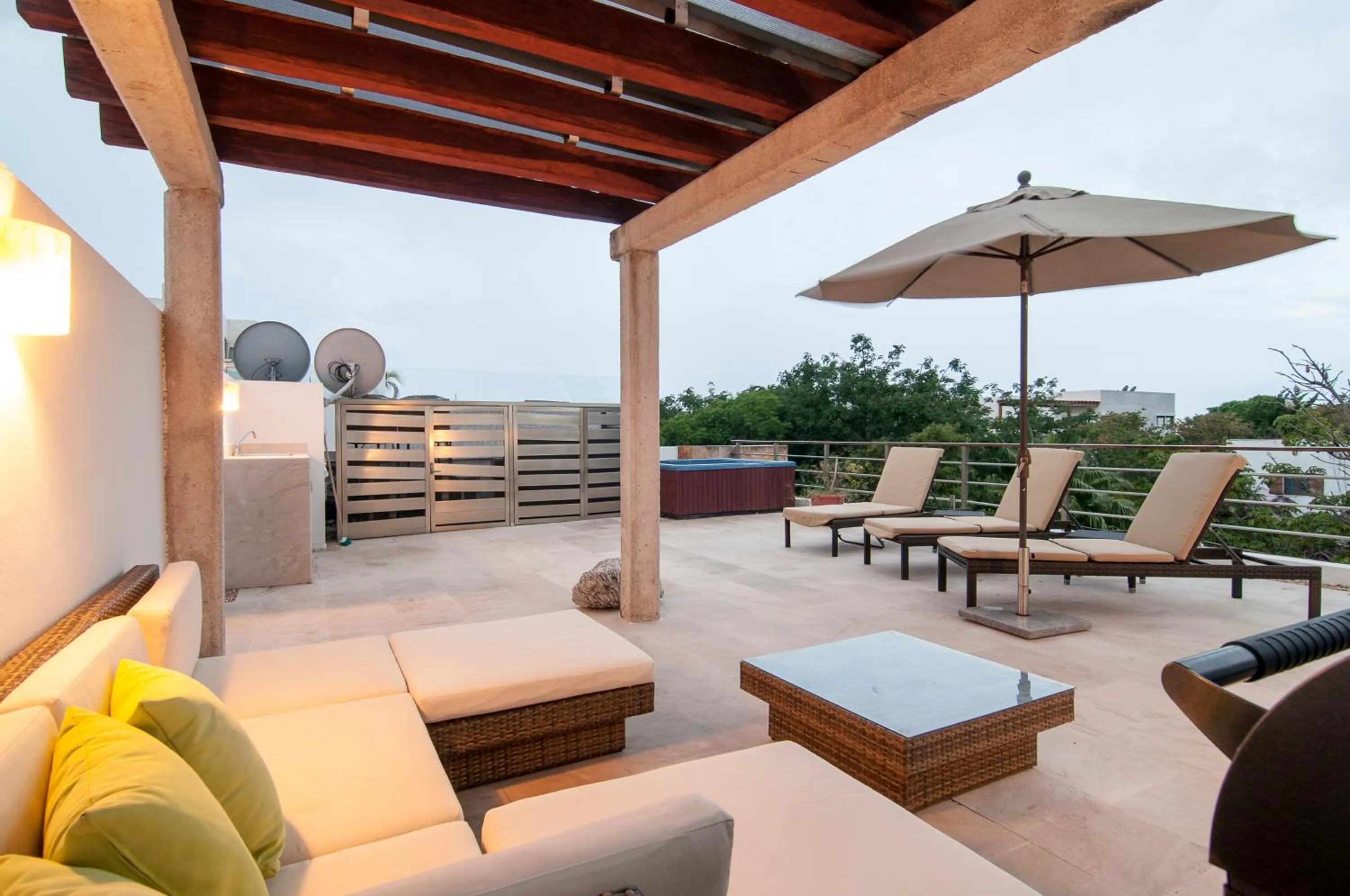 Balcony/Terrace in Luxurious & Central Condo In Playa Steps From The Beach
