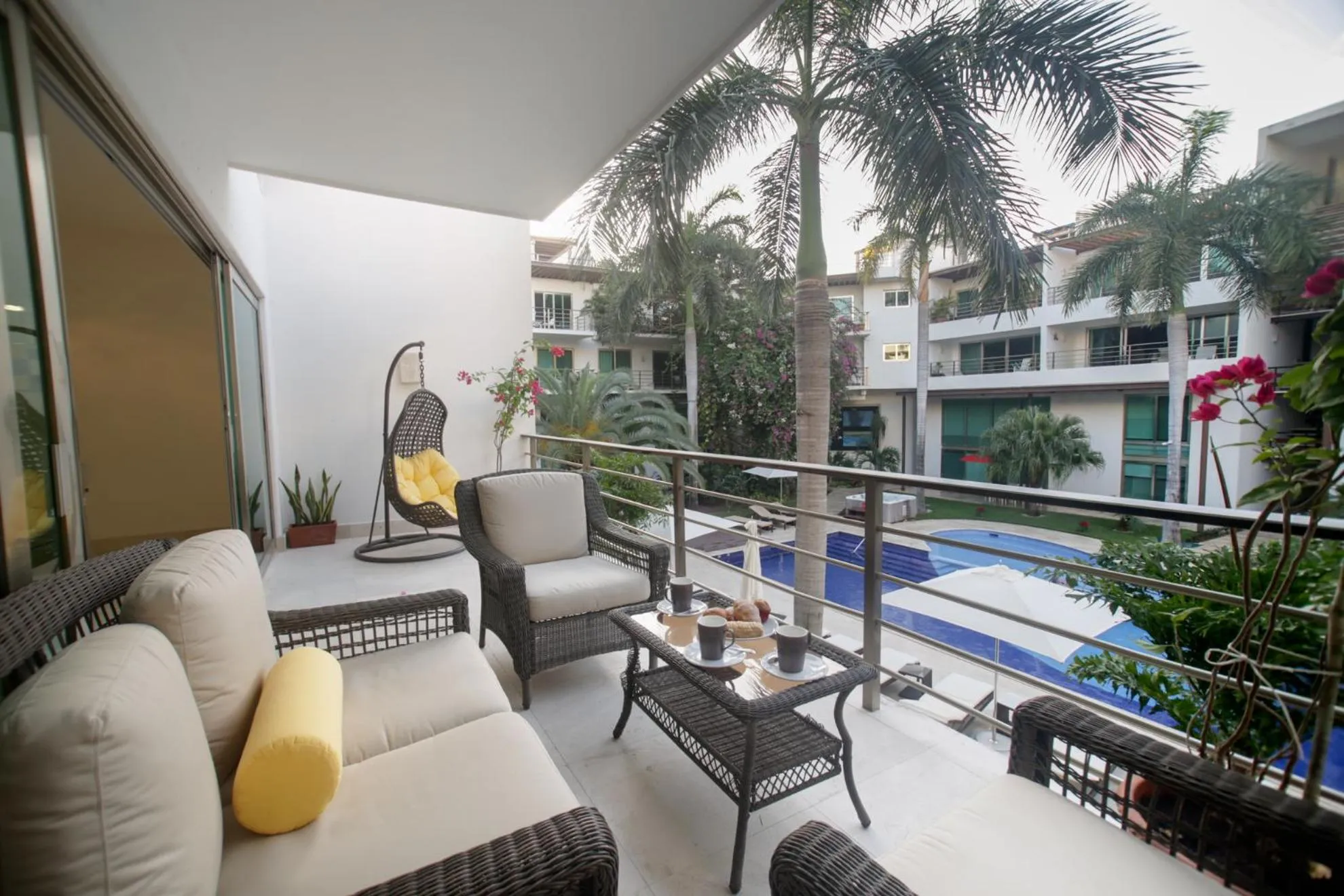 Balcony/Terrace in Luxurious & Central Condo In Playa Steps From The Beach