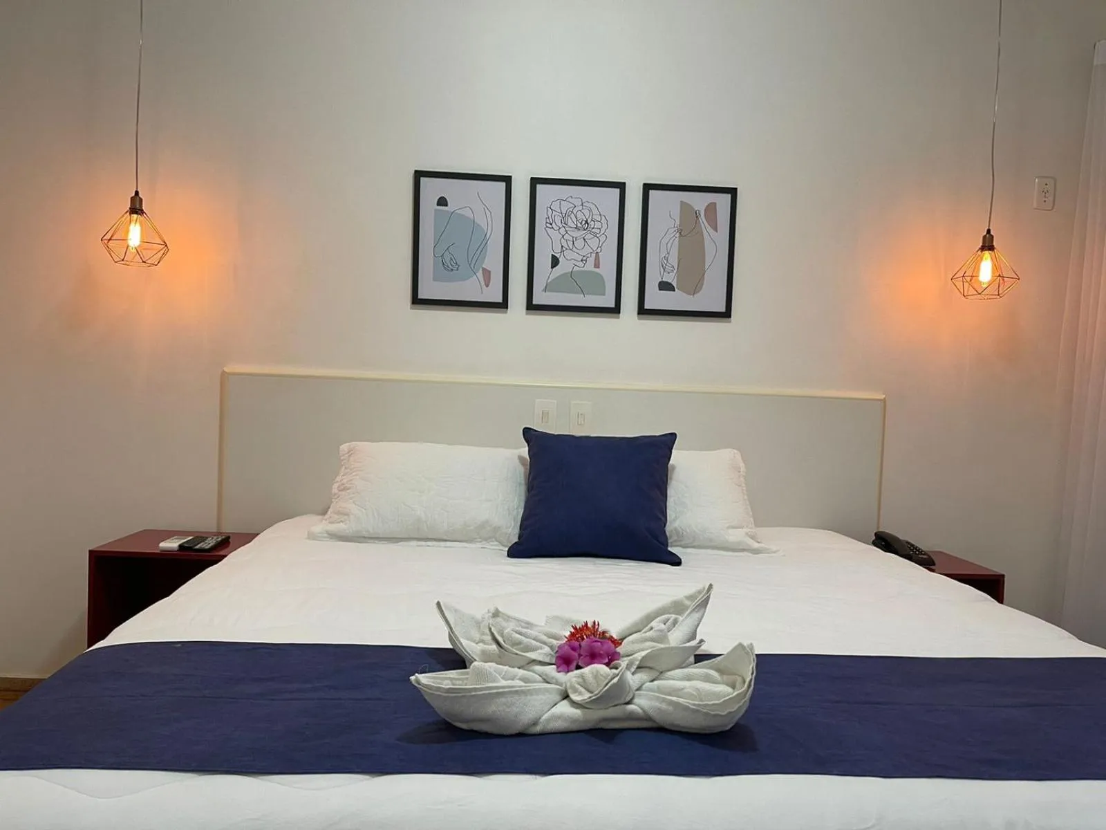 Bed in Grande Lago Hotel Gastronomia Bar