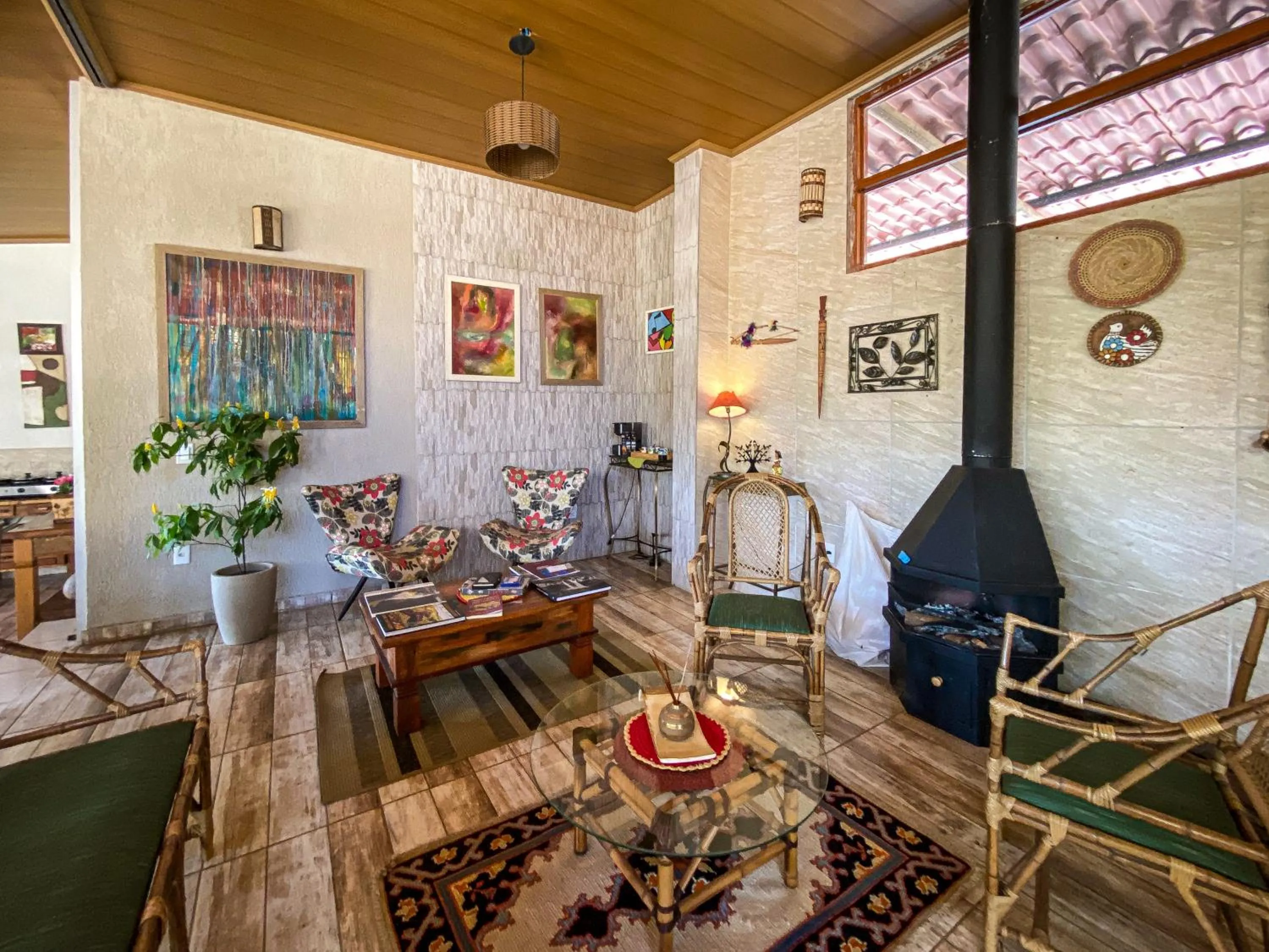 Living room in Chalés Alto Da Estância