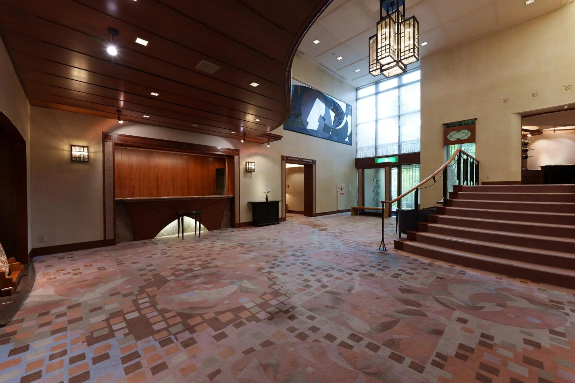 Lobby or reception in UNZEN HANZUIRYO by Onko Chishin