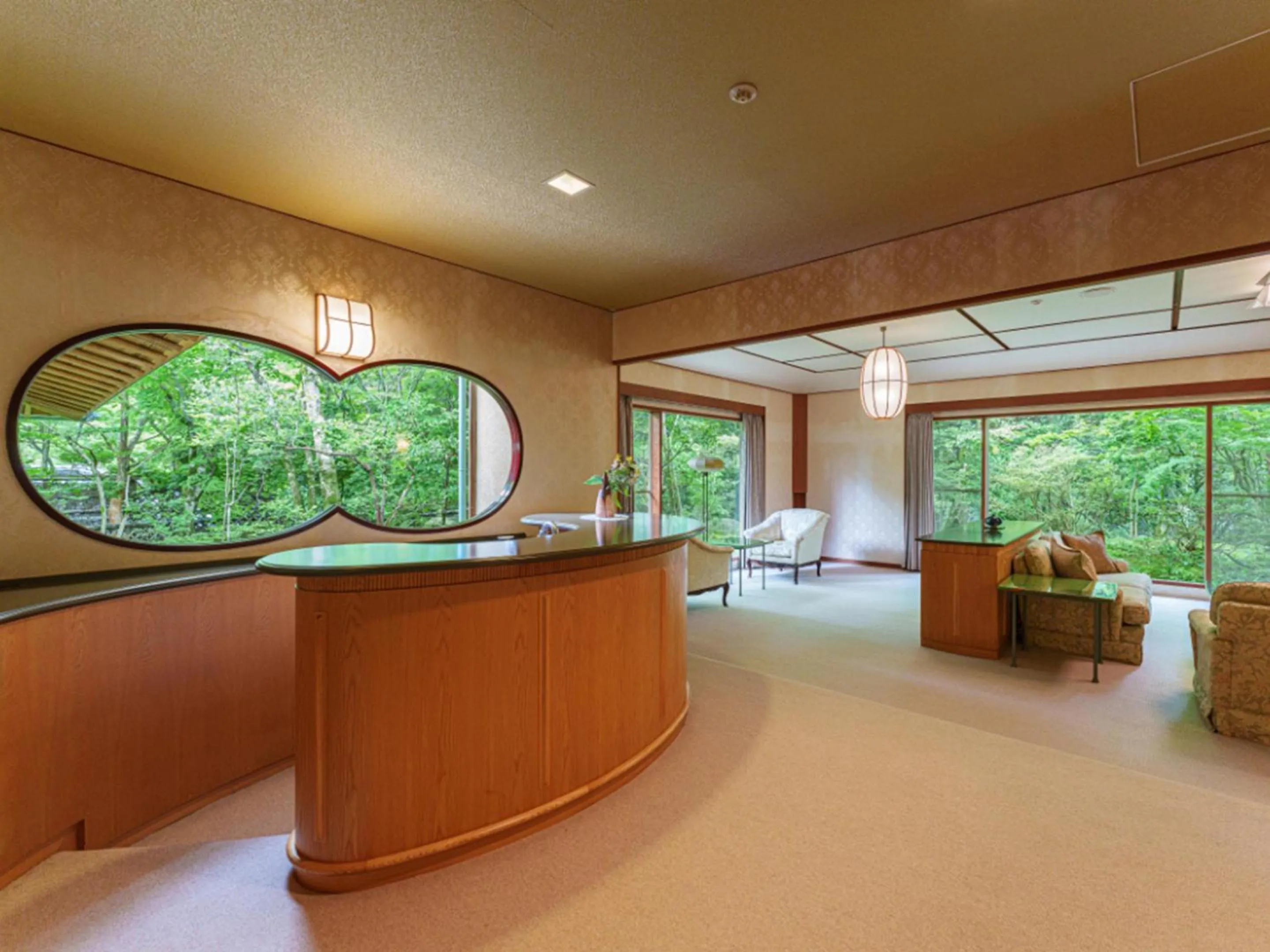 Natural landscape in UNZEN HANZUIRYO by Onko Chishin