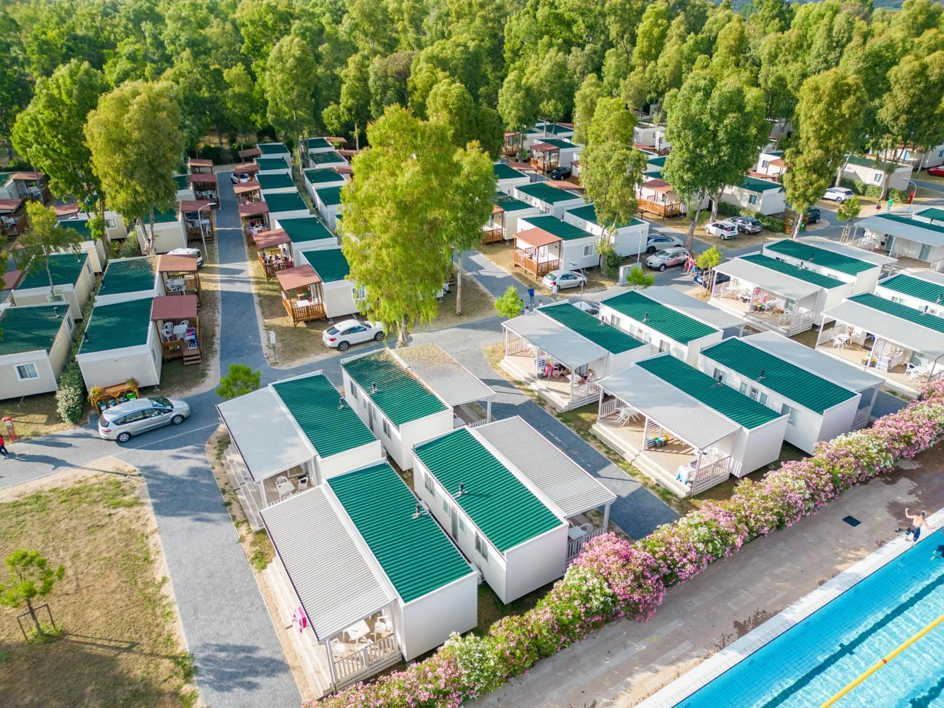 Bird's eye view in Camping Village Roma Capitol