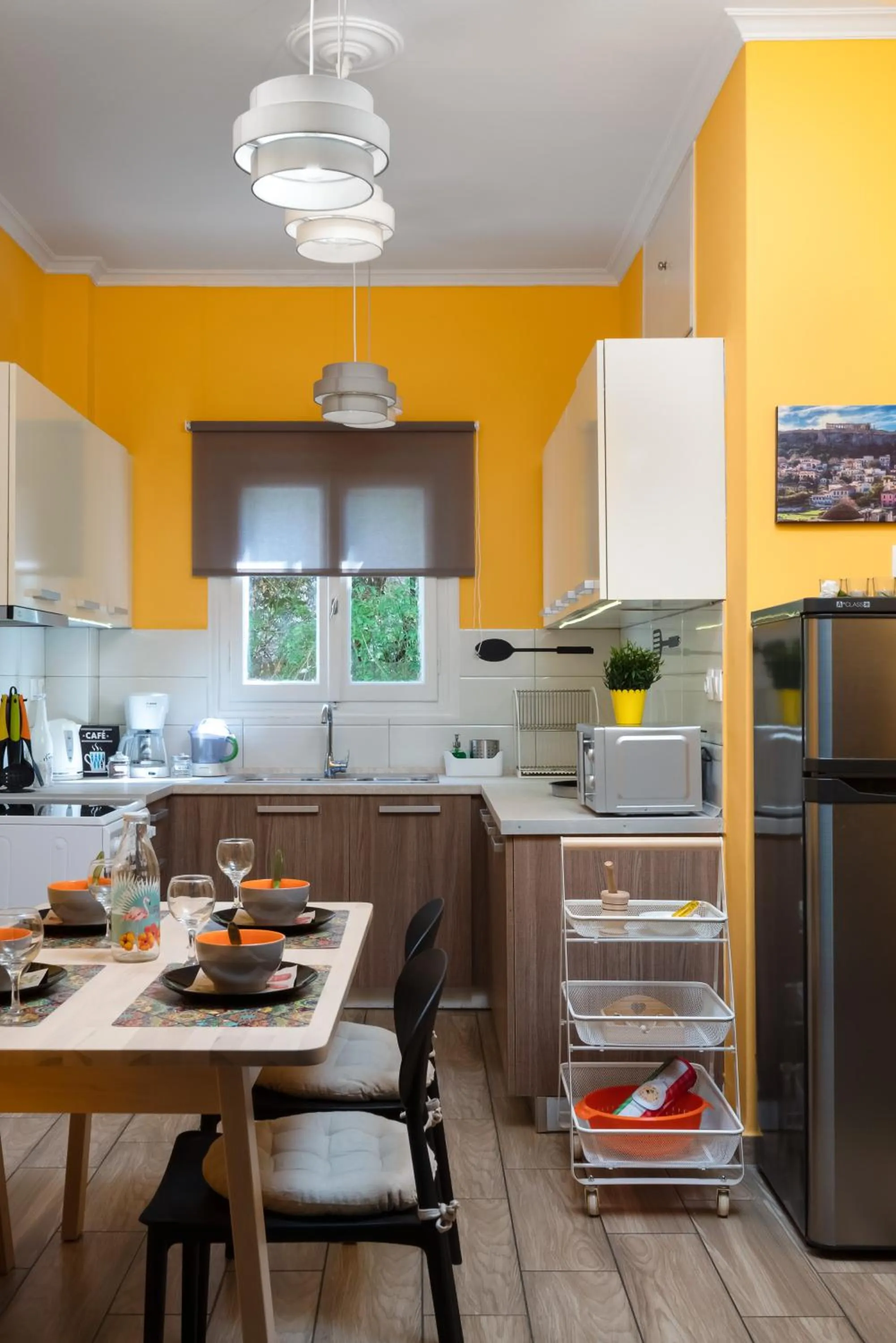 Kitchen or kitchenette in Apartment at the foothills of Acropolis