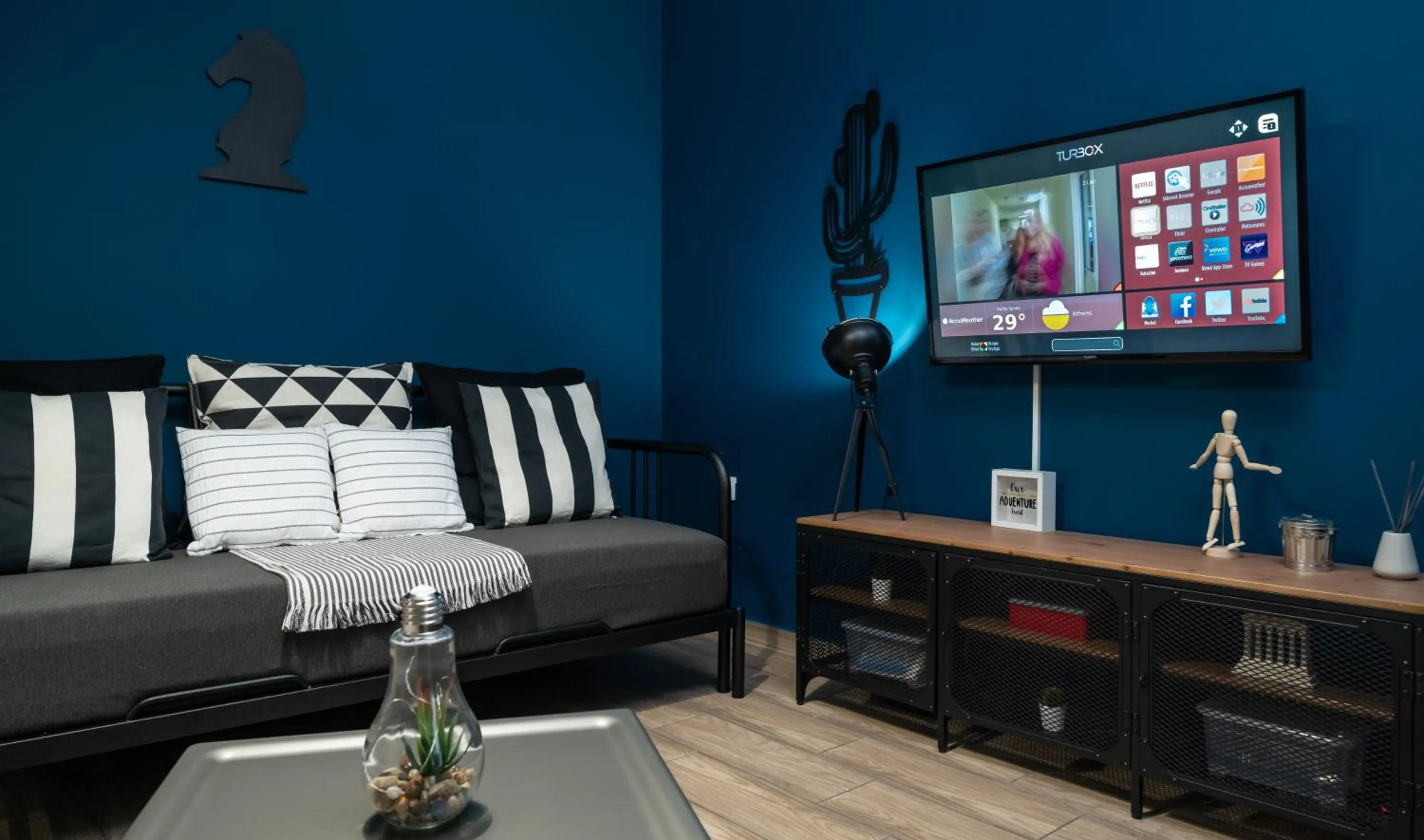 TV and multimedia, Bed in Apartment at the foothills of Acropolis